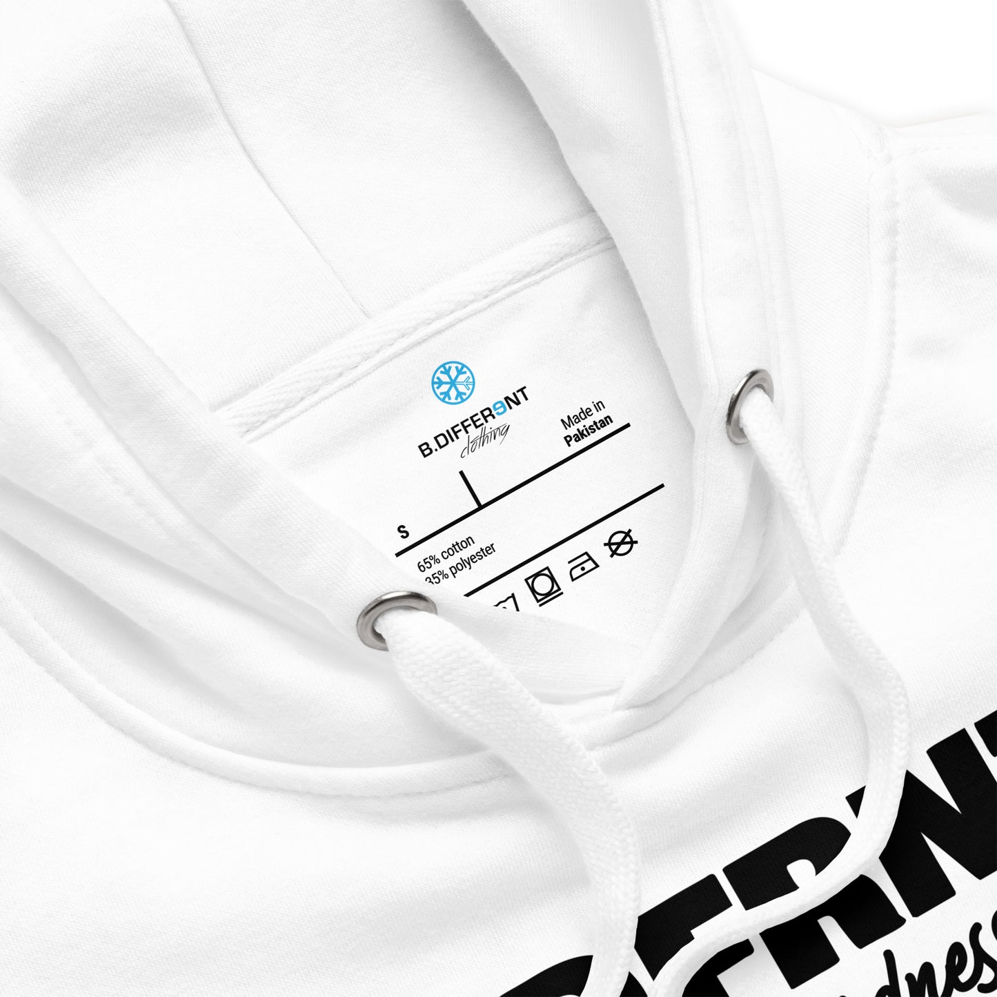 White-Black Sheep Hoodie from B.Different Clothing, collar, graffiti-inspired streetwear