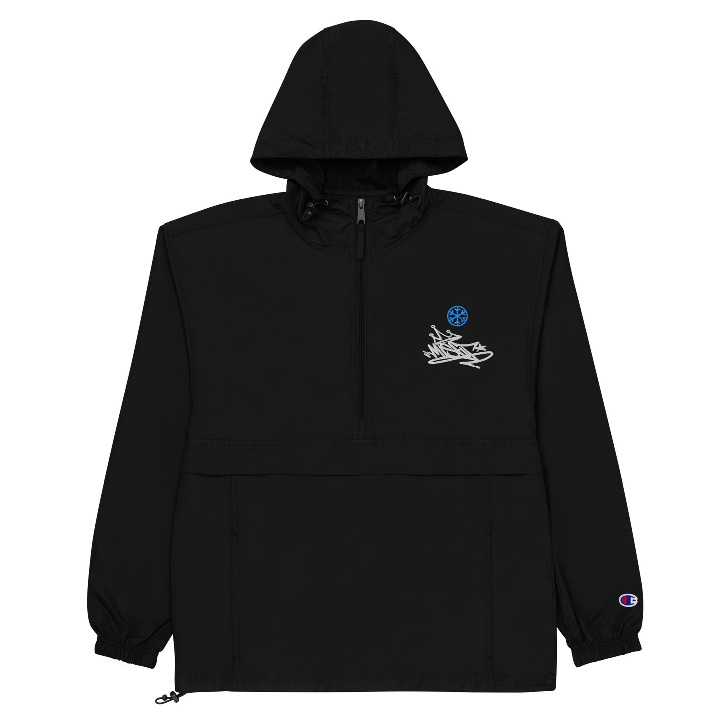 black-misfit-graffiti-tag-windbreaker-jacket-front-by-b.different-clothing-graffiti-inspired-independent-streetwear-brand