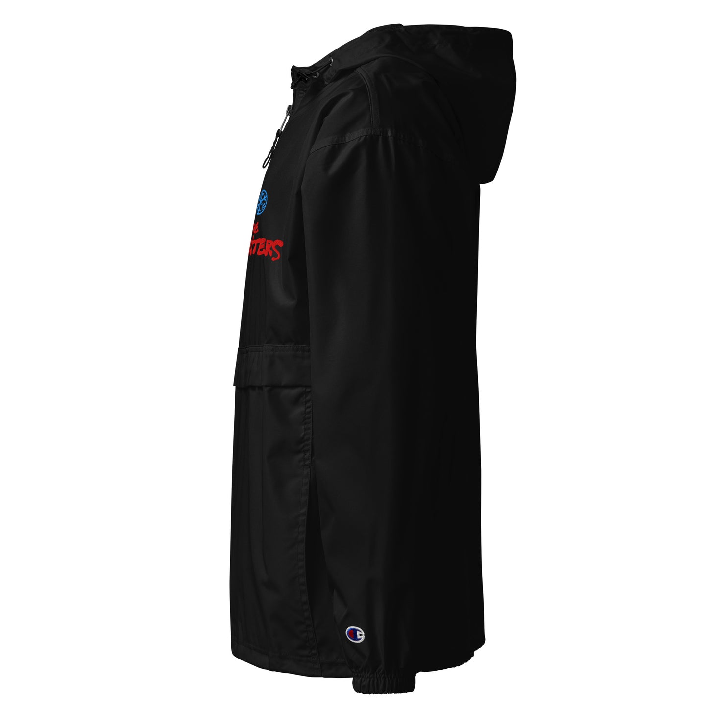 Black-The Writers Graffiti Lettering Windbreaker Jacket from B.Different Clothing, left view, graffiti-inspired streetwear