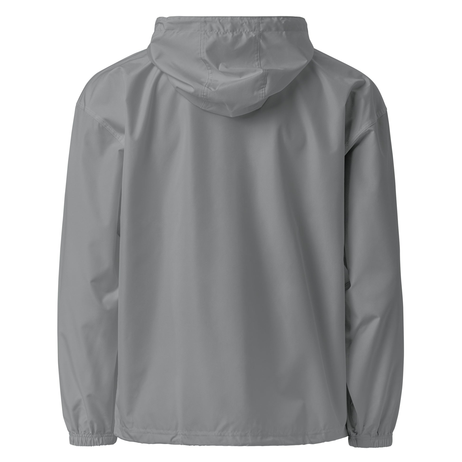 Gray-The Writers Graffiti Lettering Windbreaker Jacket from B.Different Clothing, back view, graffiti-inspired streetwear