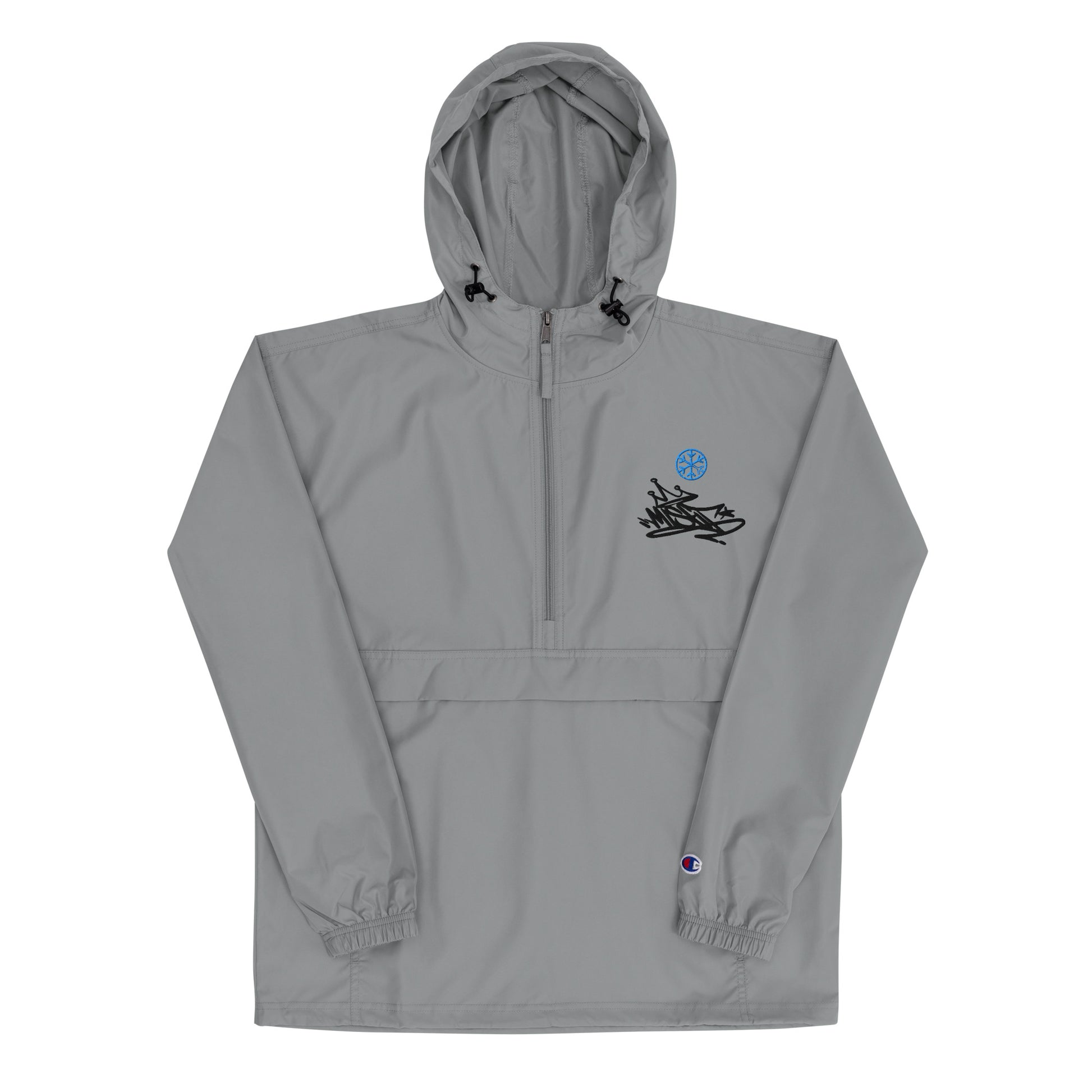 gray-misfit-graffiti-tag-windbreaker-jacket-front-by-b.different-clothing-graffiti-inspired-independent-streetwear-brand
