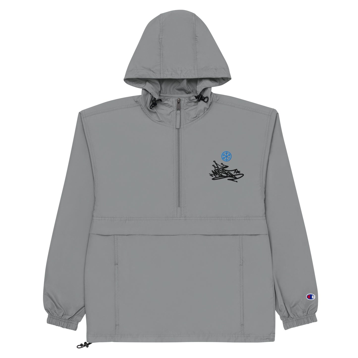 gray-misfit-graffiti-tag-windbreaker-jacket-front-by-b.different-clothing-graffiti-inspired-independent-streetwear-brand