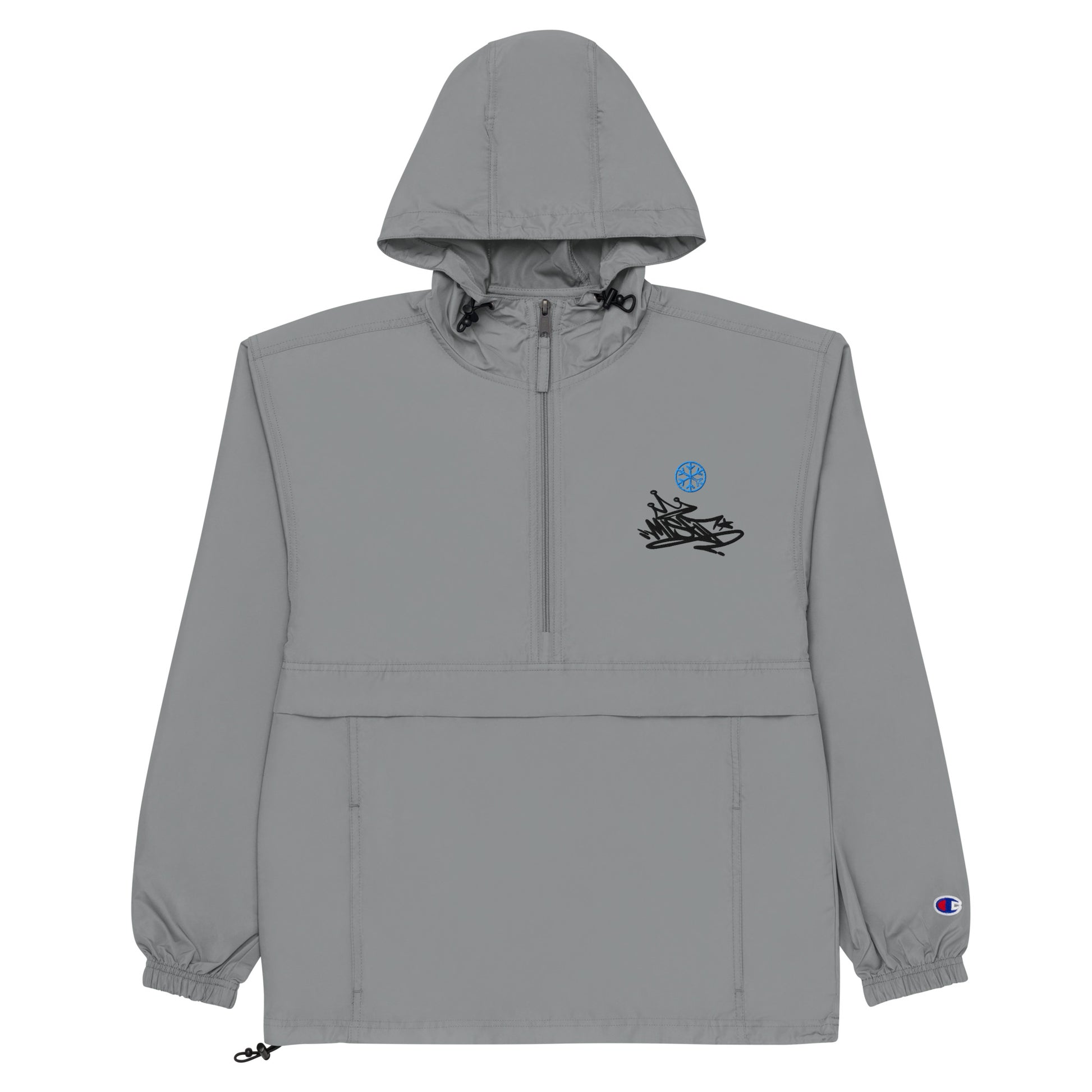 gray-misfit-graffiti-tag-windbreaker-jacket-front-by-b.different-clothing-graffiti-inspired-independent-streetwear-brand
