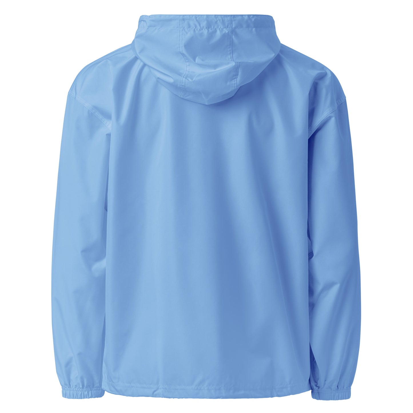 Lightblue-Stay Weird Graffiti Tag Windbreaker Jacket from B.Different Clothing, back view, graffiti-inspired streetwear