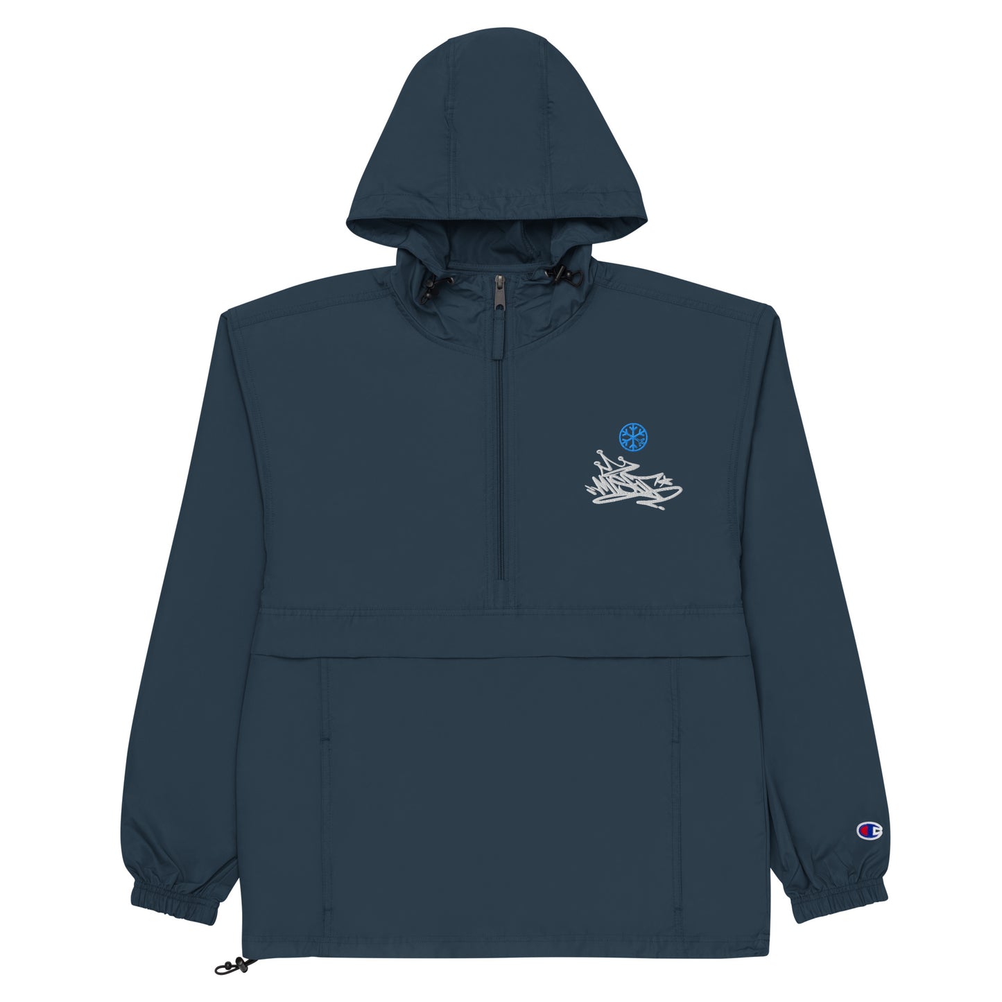 navy-misfit-graffiti-tag-windbreaker-jacket-front-by-b.different-clothing-graffiti-inspired-independent-streetwear-brand