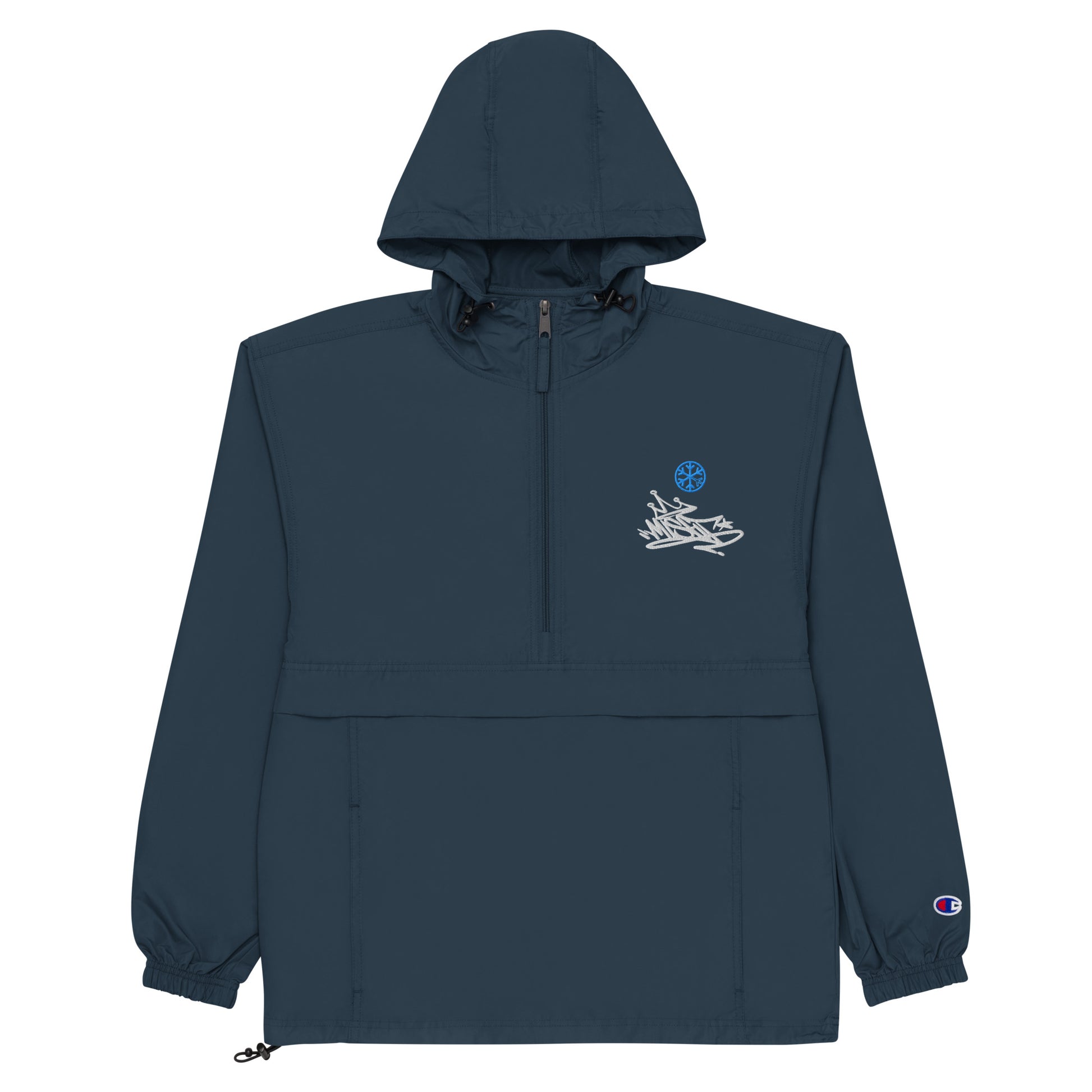 navy-misfit-graffiti-tag-windbreaker-jacket-front-by-b.different-clothing-graffiti-inspired-independent-streetwear-brand