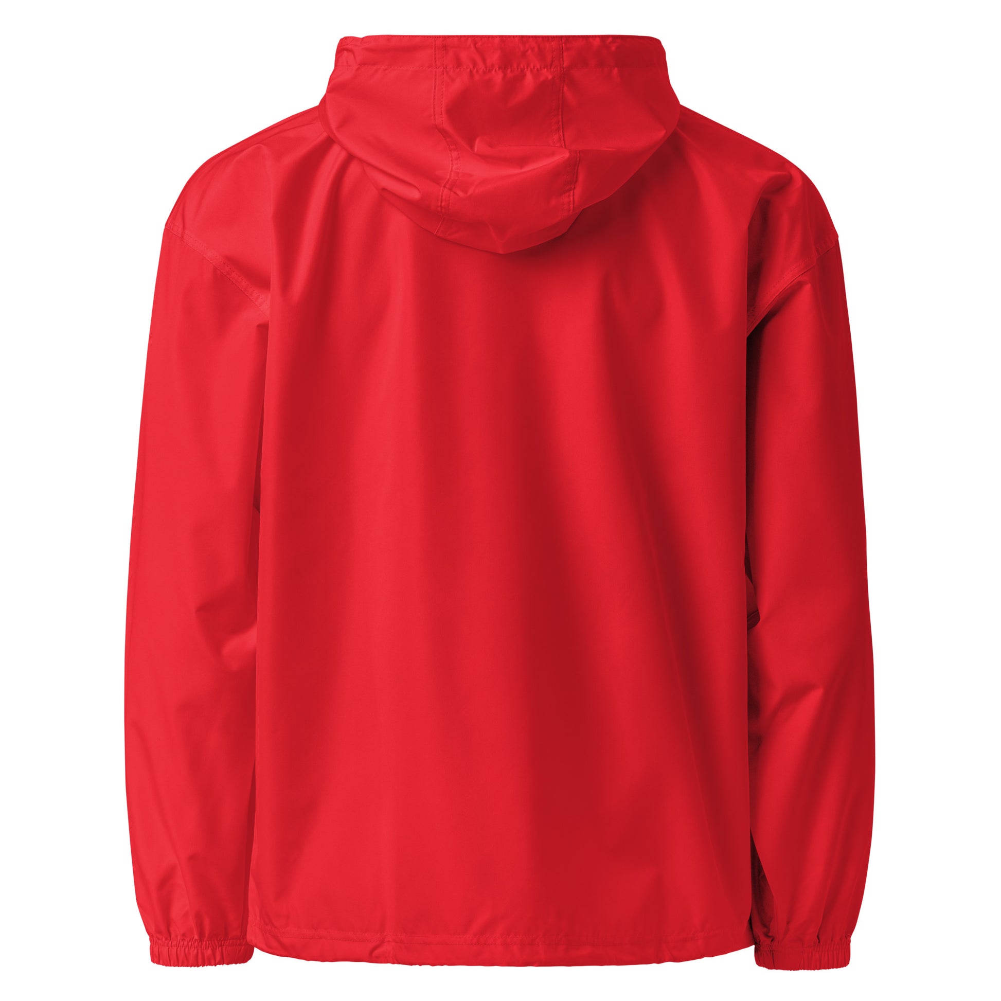 Red-Get Down Graffiti Tag Windbreaker Jacket from B.Different Clothing, back view, graffiti-inspired streetwear