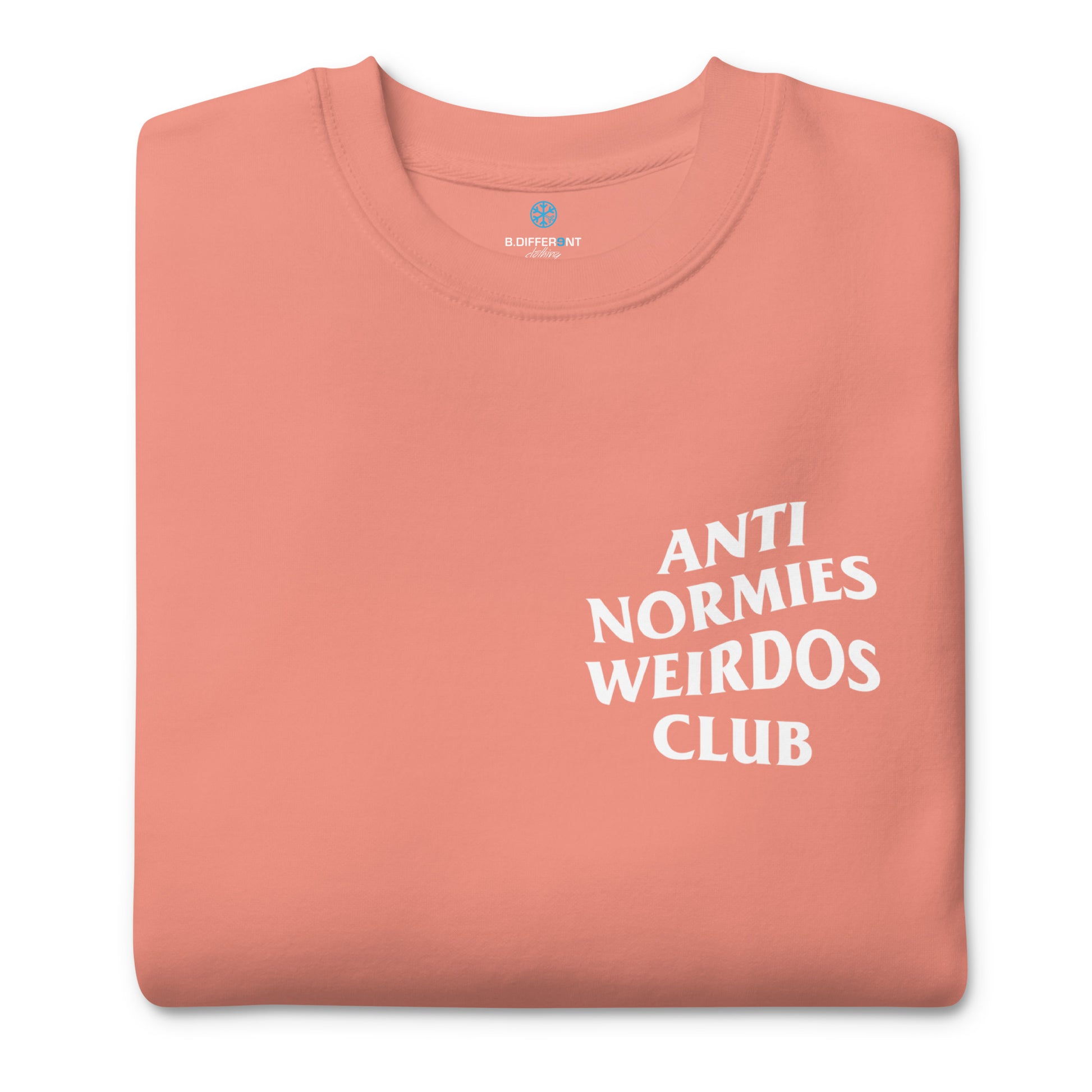 pink-anti-normies-weirdos-club-sweatshirt-folded-by-b.different-clothing-graffiti-inspired-independent-streetwear-brand