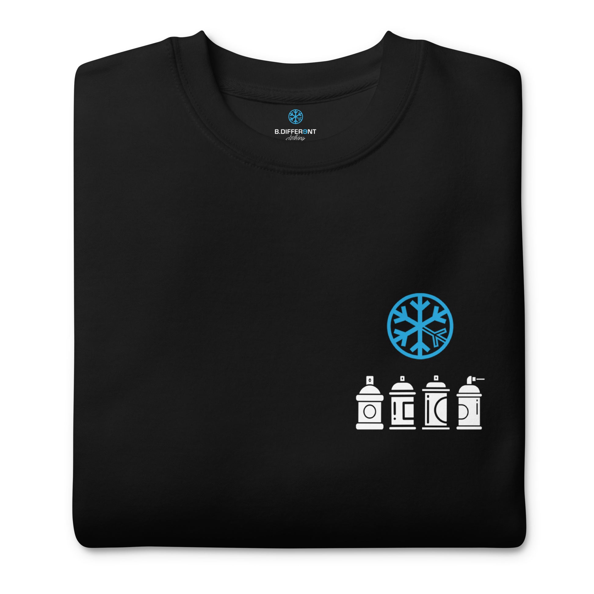 black-get-down-graffiti-character-sweatshirt-folded-by-b.different-clothing-graffiti-inspired-independent-streetwear-brand