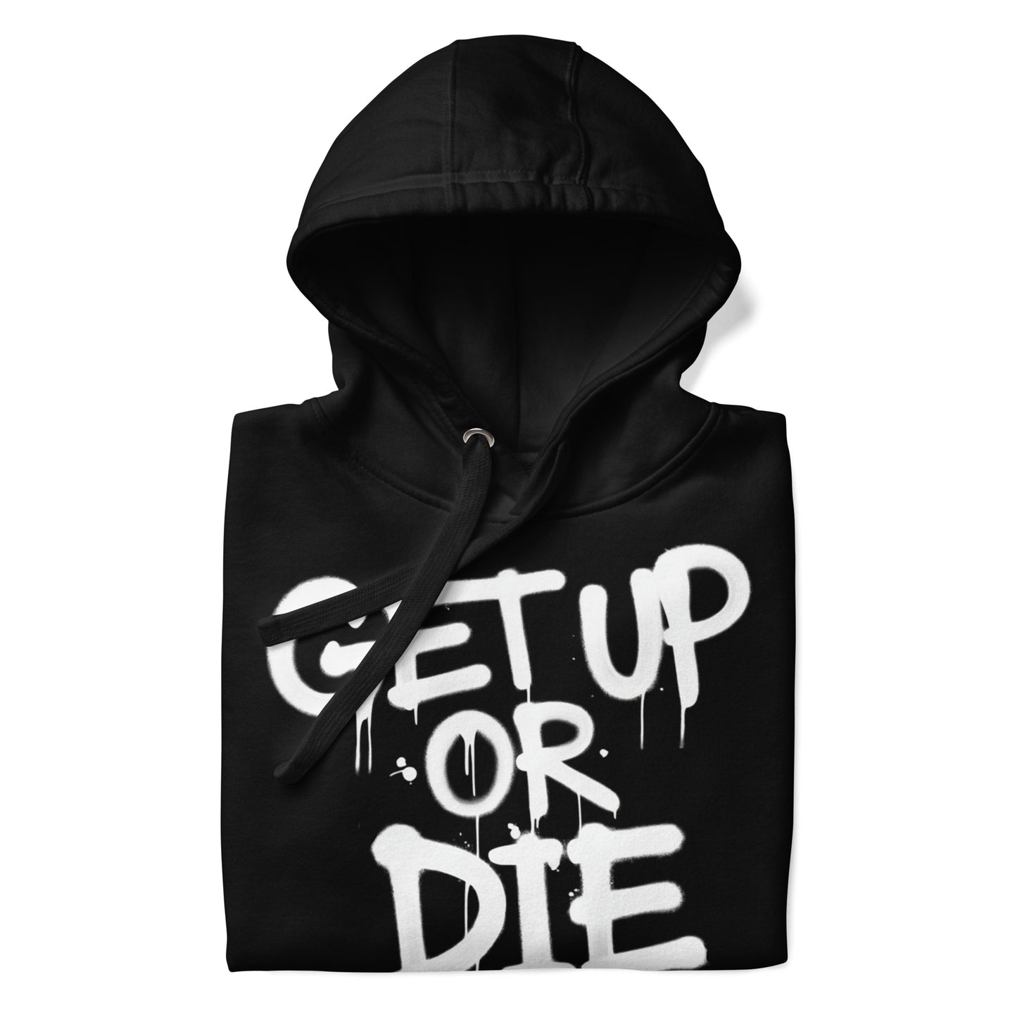 black-get-up-or-die-graffiti-tag-hoodie-folded-by-b.different-clothing-graffiti-inspired-independent-streetwear-brand