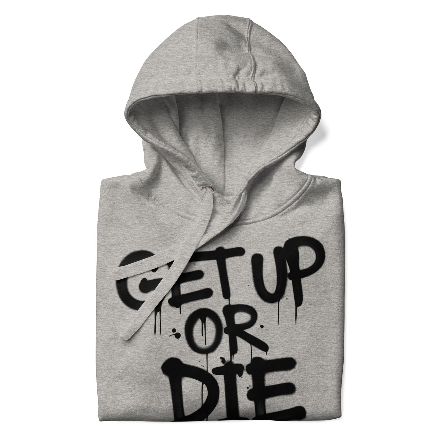 gray-get-up-or-die-graffiti-tag-hoodie-folded-by-b.different-clothing-graffiti-inspired-independent-streetwear-brand