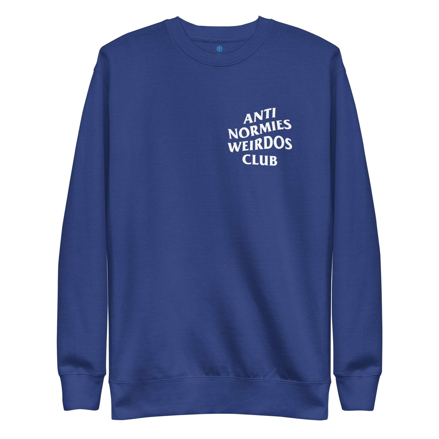blue-anti-normies-weirdos-club-sweatshirt-front-by-b.different-clothing-graffiti-inspired-independent-streetwear-brand