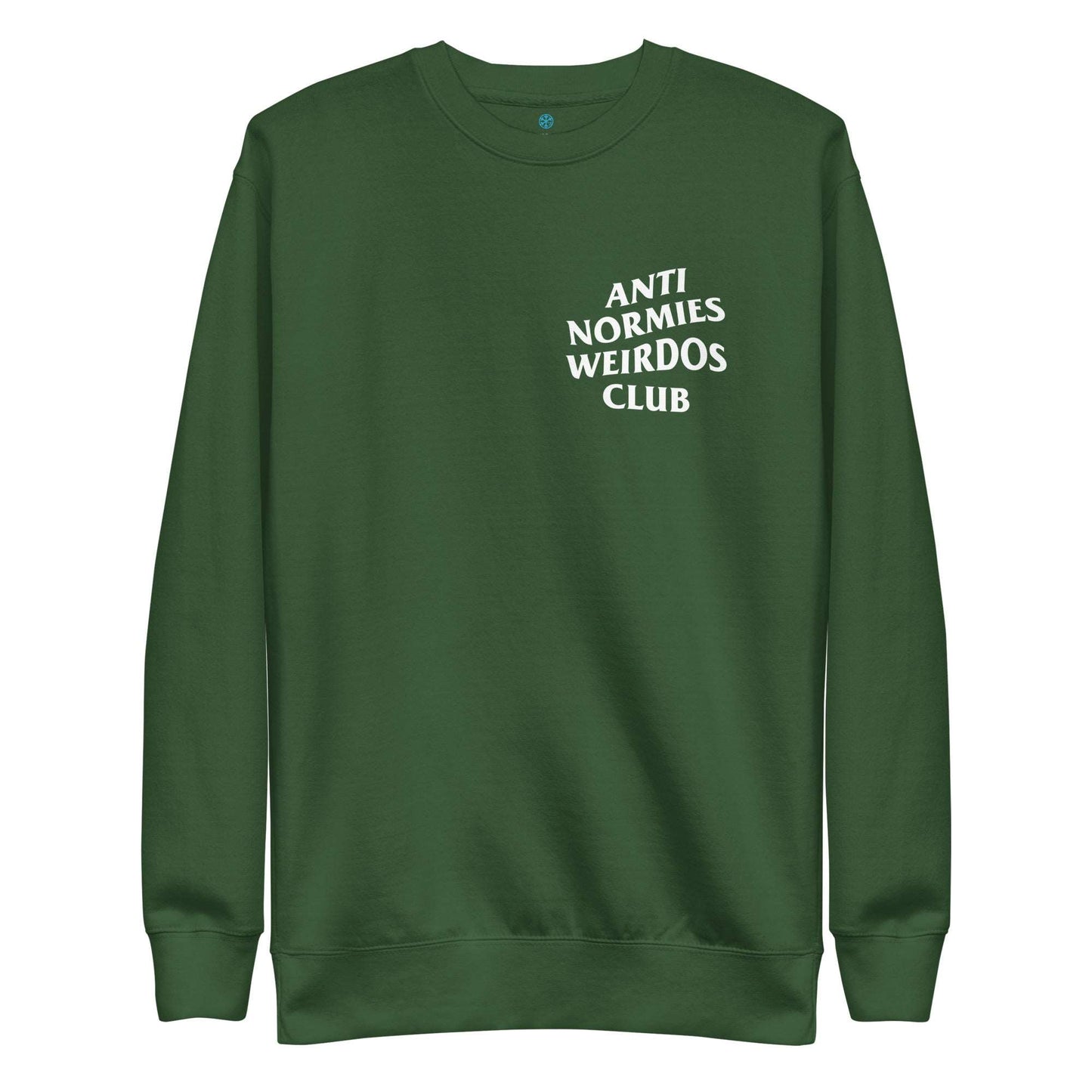 green-anti-normies-weirdos-club-sweatshirt-front-by-b.different-clothing-graffiti-inspired-independent-streetwear-brand