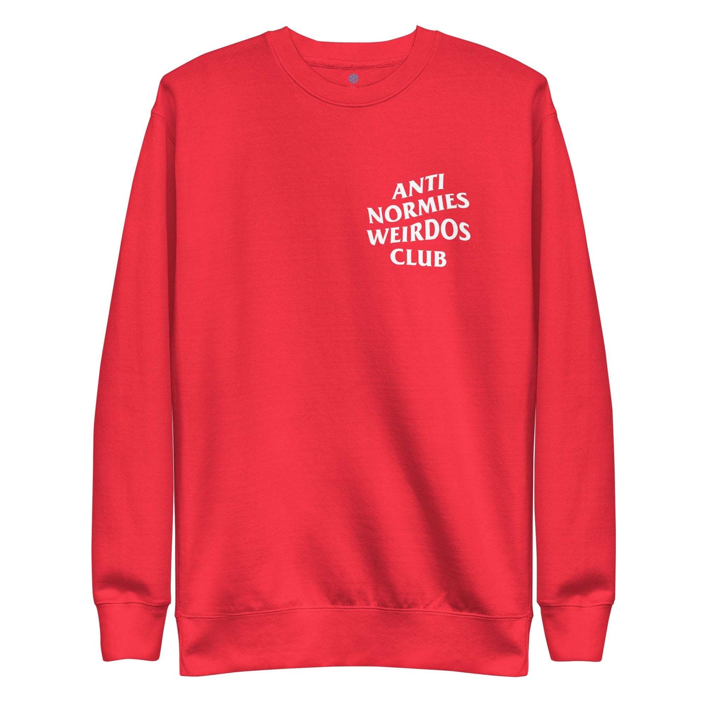 red-anti-normies-weirdos-club-sweatshirt-front-by-b.different-clothing-graffiti-inspired-independent-streetwear-brand