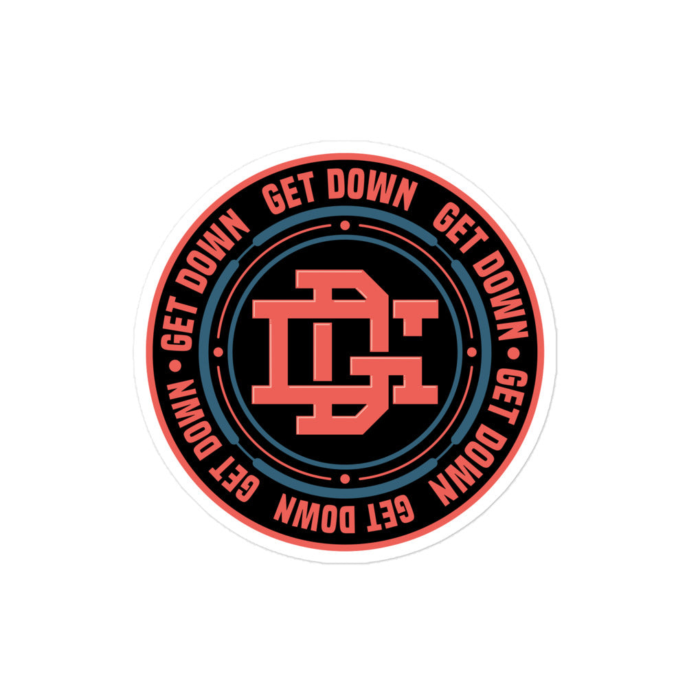 sticker-get-down-logo-by-b.different-clothing-graffiti-inspired-independent-streetwear-brand