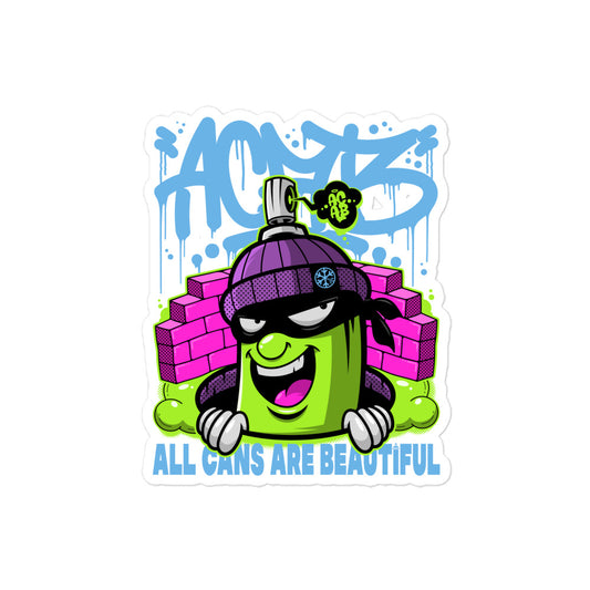 ACAB Graffiti Character Sticker from B.Different Clothing, graffiti-inspired streetwear