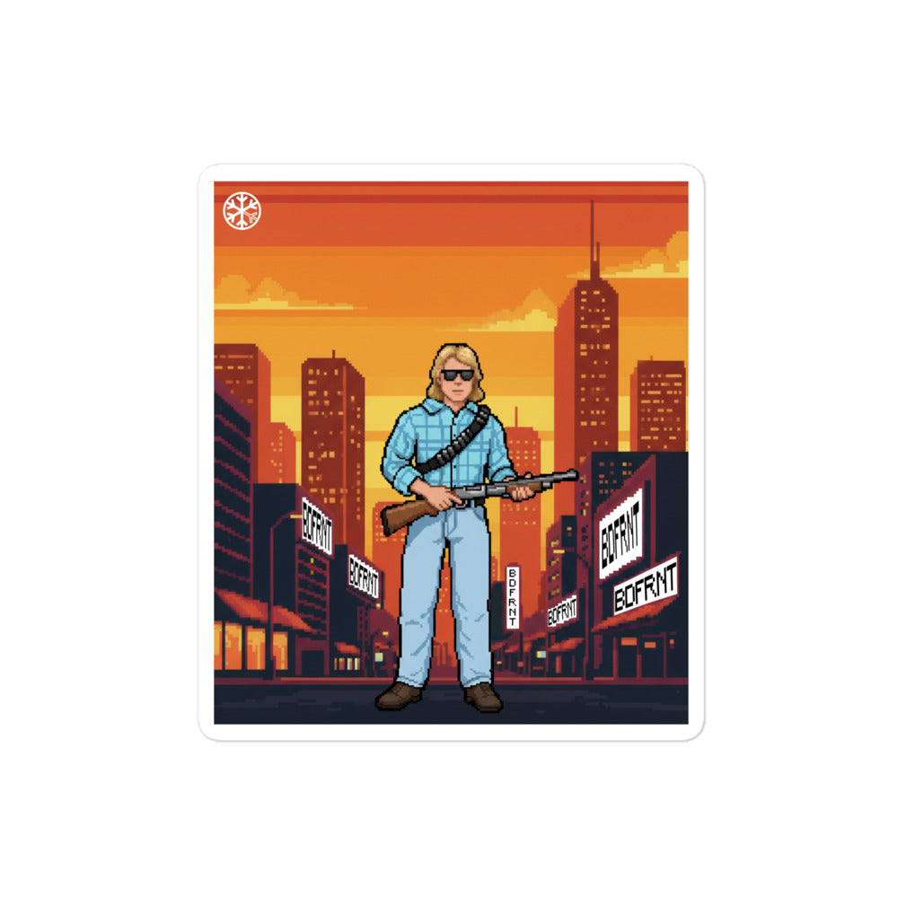 Pixel Disobey Sticker from B.Different Clothing, graffiti-inspired streetwear