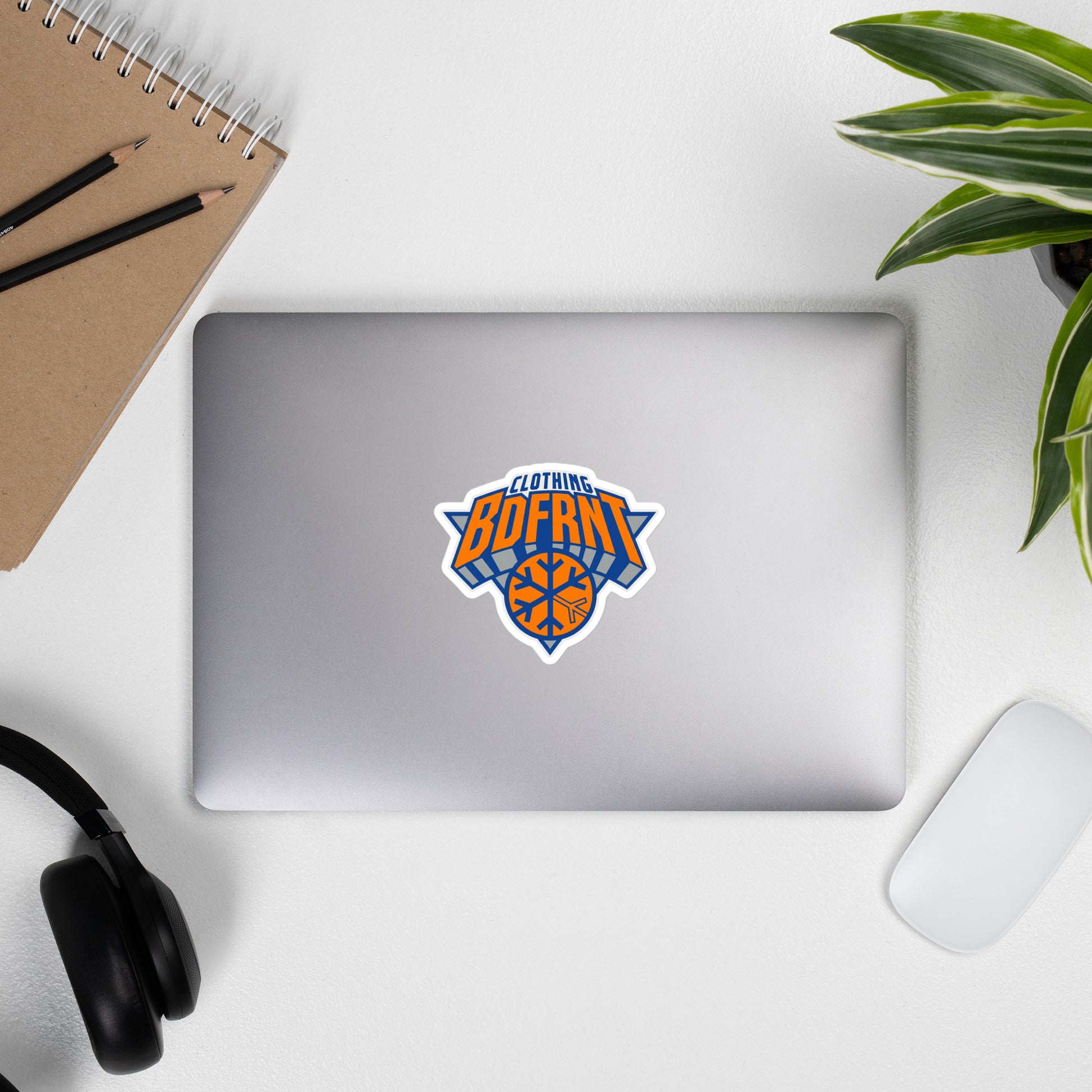 Laptop with BDFRNT Logo 2011 Sticker from B.Different Clothing, graffiti-inspired streetwear
