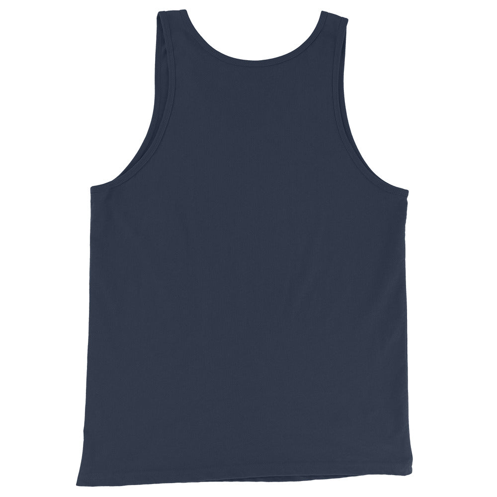 Navy-Loner Tag by Graffiti Dad Tank Top from B.Different Clothing, back view, graffiti-inspired streetwear