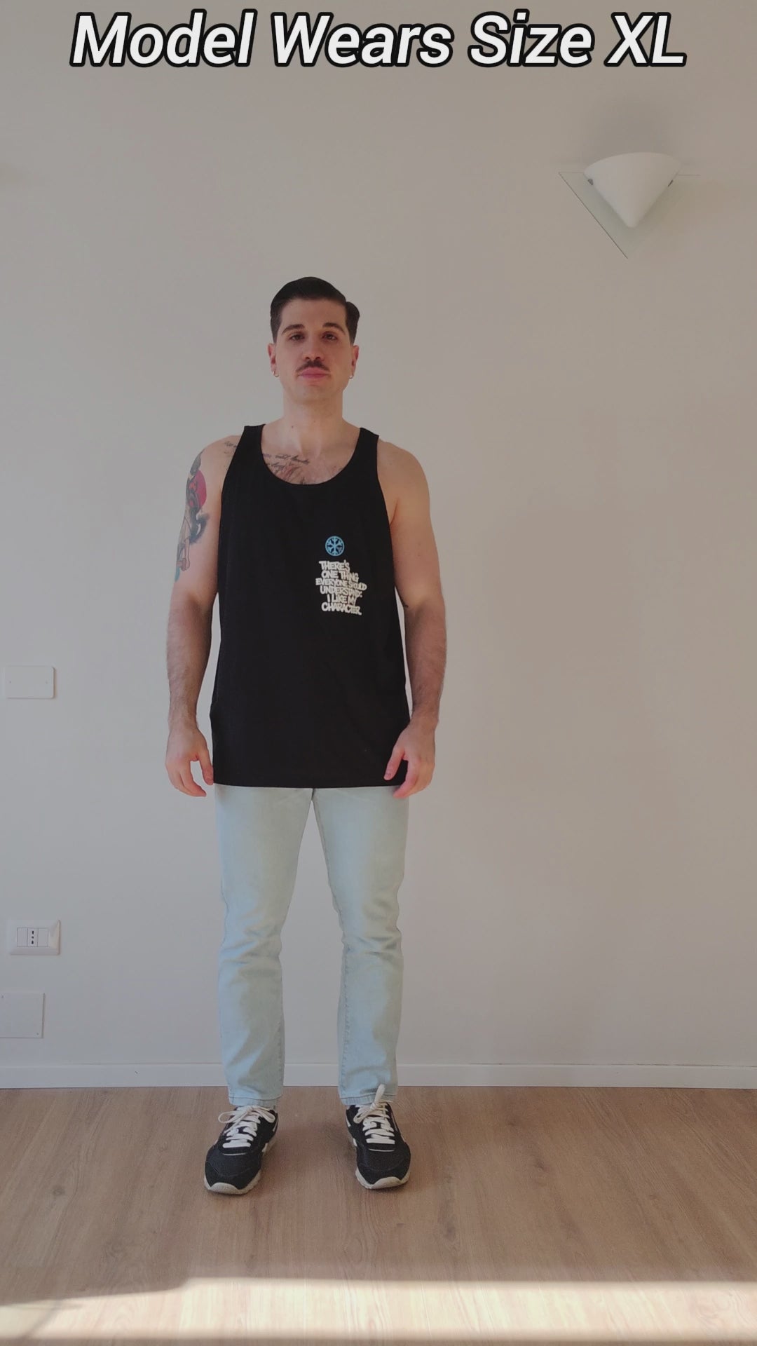 Lataa video: Graffiti Tank Top Size Fit Guide by B.Different Clothing, graffiti-inspired streetwear