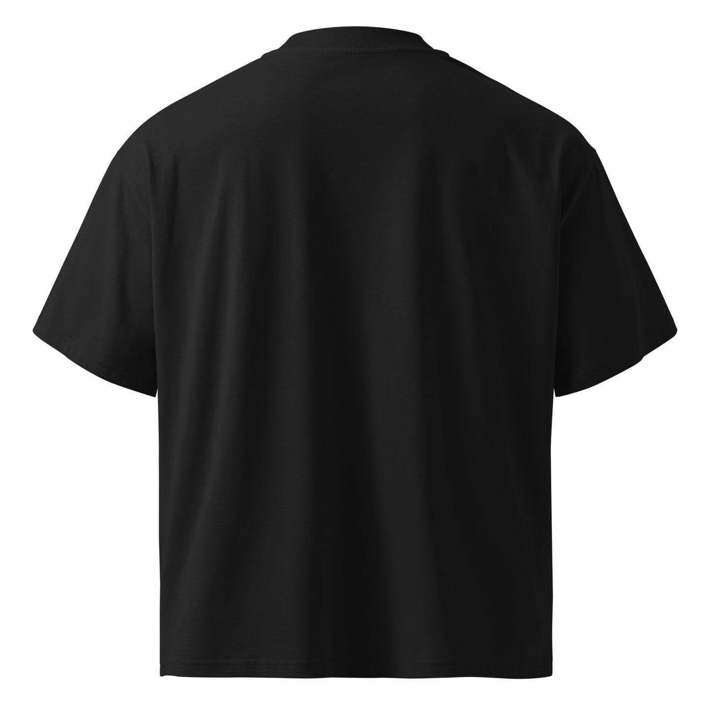 Black-Mug Short Graffiti Tee by Trk One from B.Different Clothing, back view, graffiti-inspired streetwear, oversized heavyweight t-shirt