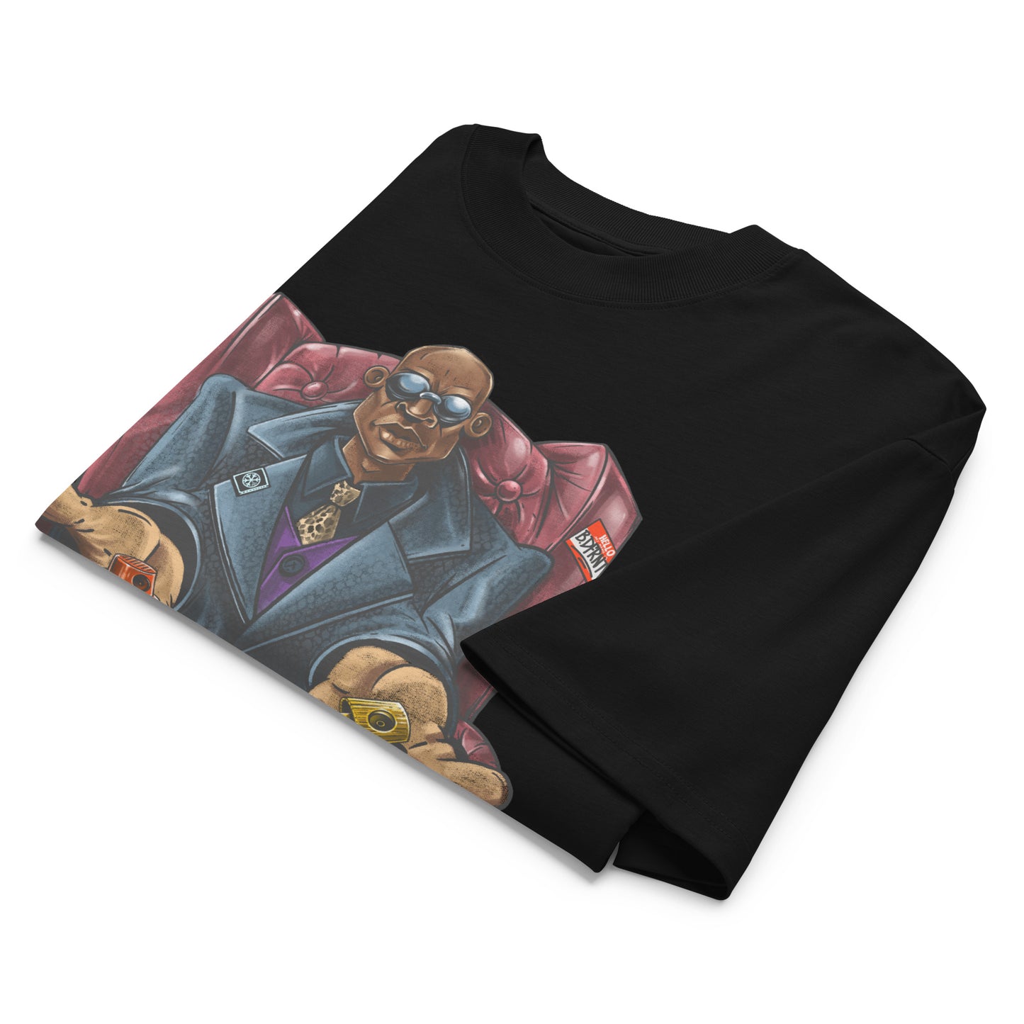 Black-Make Your Choice Graffiti Tee by Trk One from B.Different Clothing, folded, graffiti-inspired streetwear, oversized heavyweight t-shirt