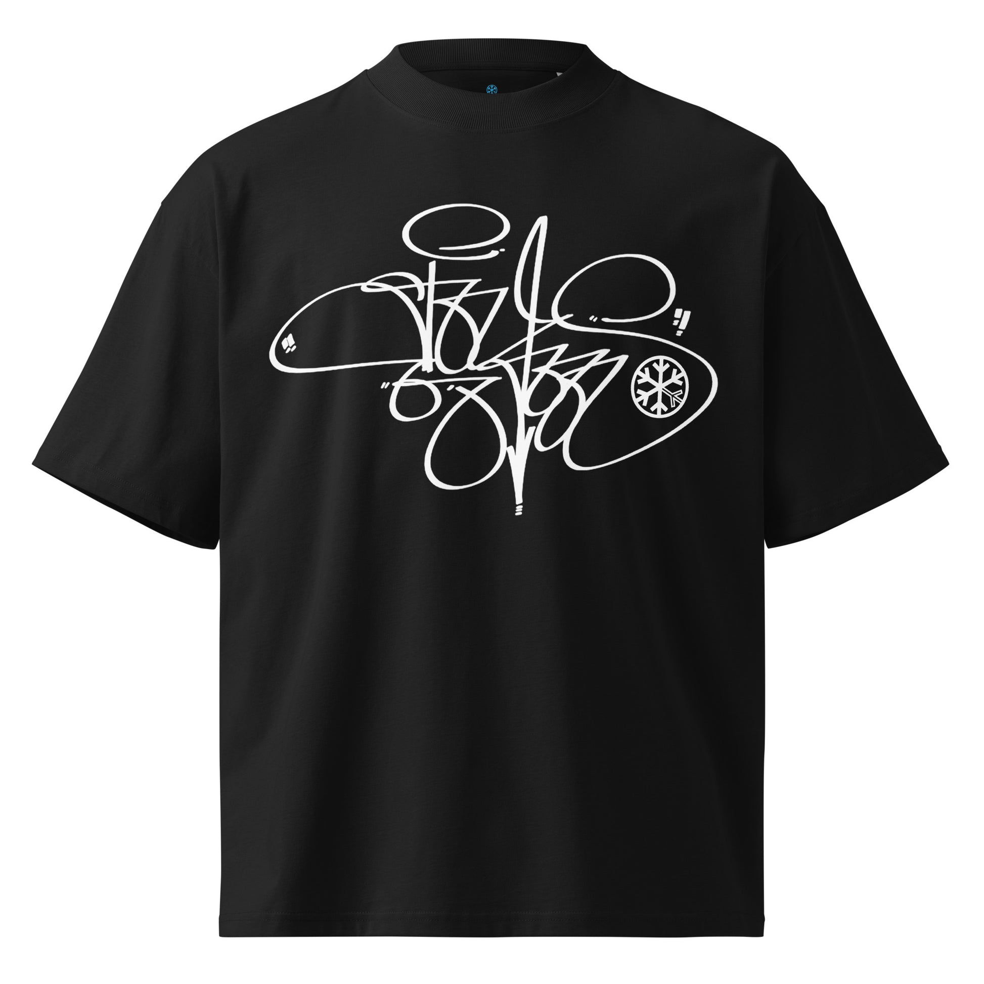 Black-Toys Tag Tee by Graffiti Dad from B.Different Clothing, folded, graffiti-inspired streetwear, oversized heavyweight t-shirt