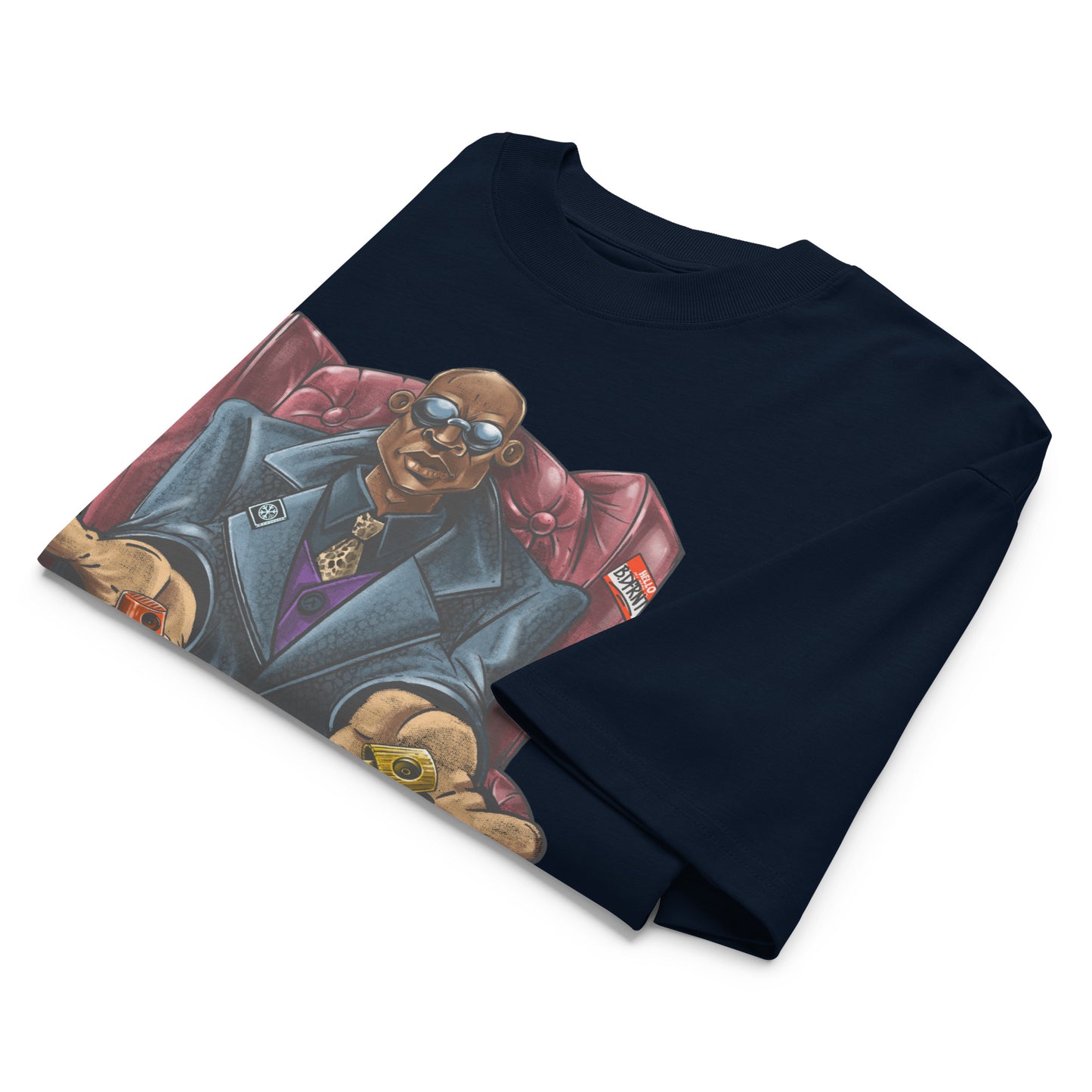 Navy-Make Your Choice Graffiti Tee by Trk One from B.Different Clothing, folded, graffiti-inspired streetwear, oversized heavyweight t-shirt