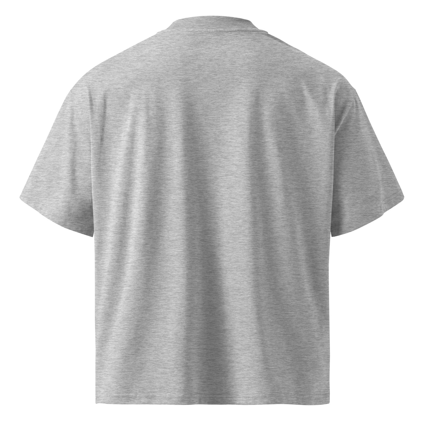 Gray-Mug Short Graffiti Tee by Trk One from B.Different Clothing, back view, graffiti-inspired streetwear, oversized heavyweight t-shirt