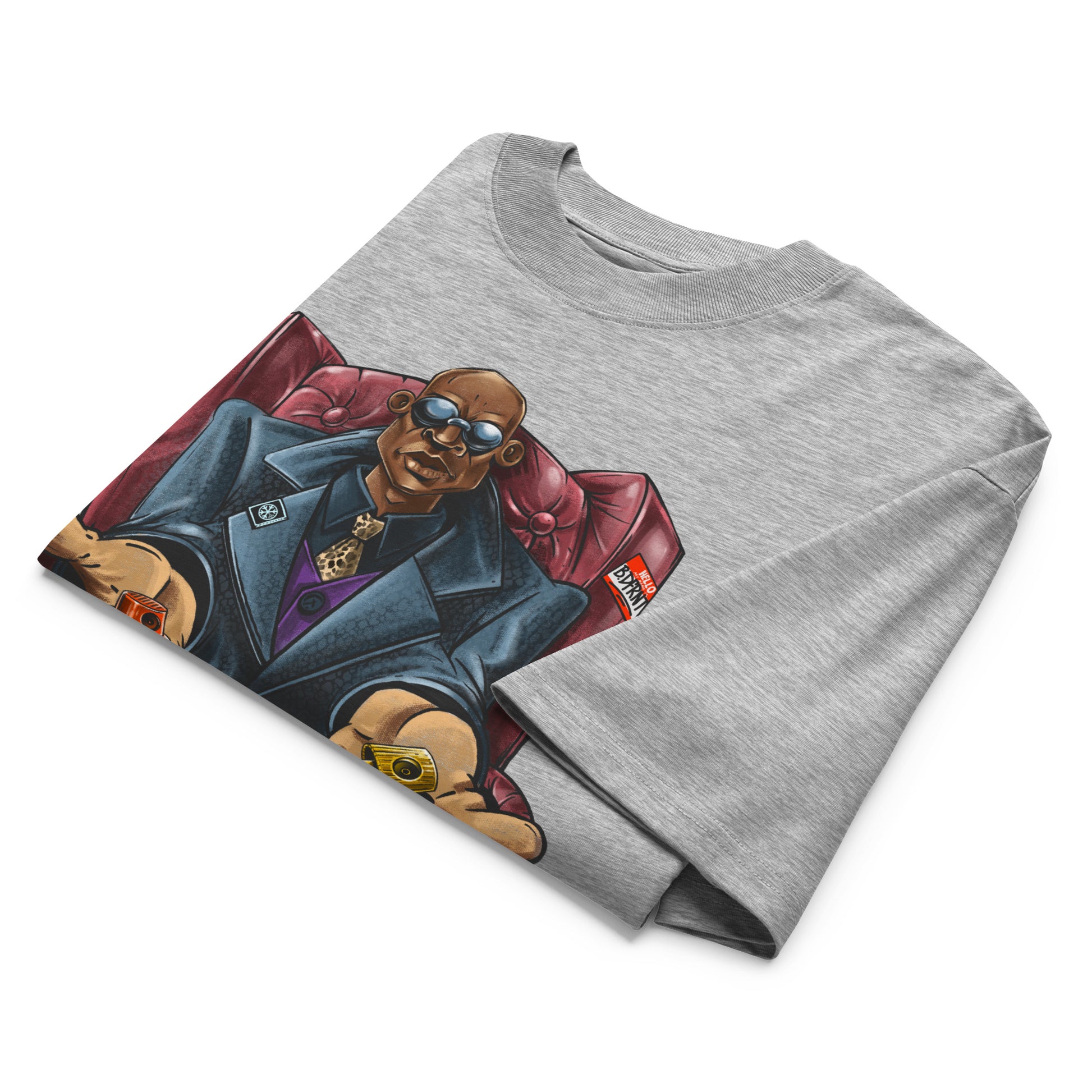Gray-Make Your Choice Graffiti Tee by Trk One from B.Different Clothing, folded, graffiti-inspired streetwear, oversized heavyweight t-shirt