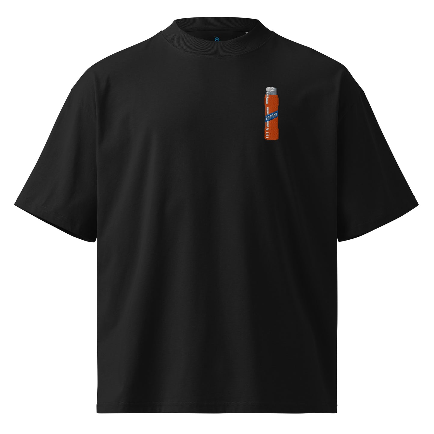 Black-Pixel Marker Graffiti Tee from B.Different Clothing, front view, graffiti-inspired streetwear oversized heavyweight t-shirt