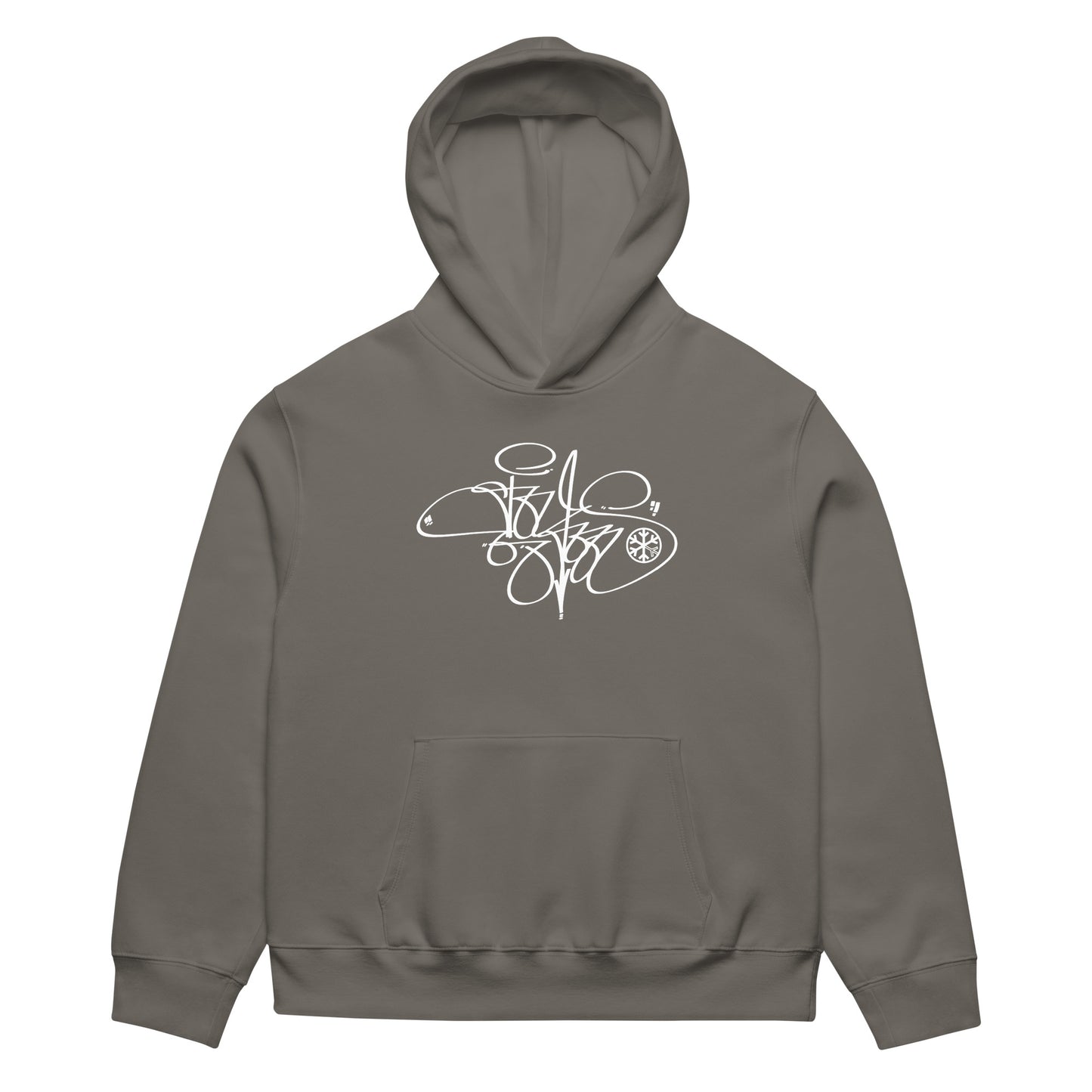 Dark Gray-Toys Tag Hoodie by Graffiti Dad from B.Different Clothing, folded, graffiti-inspired streetwear, oversized heavyweight