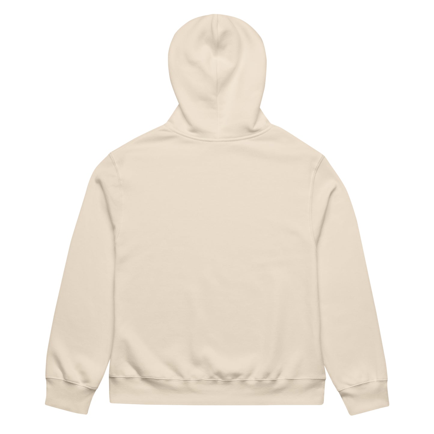 Beige-Loner Tag by Graffiti Dad Hoodie from B.Different Clothing, back view, graffiti-inspired streetwear, oversized heavyweight