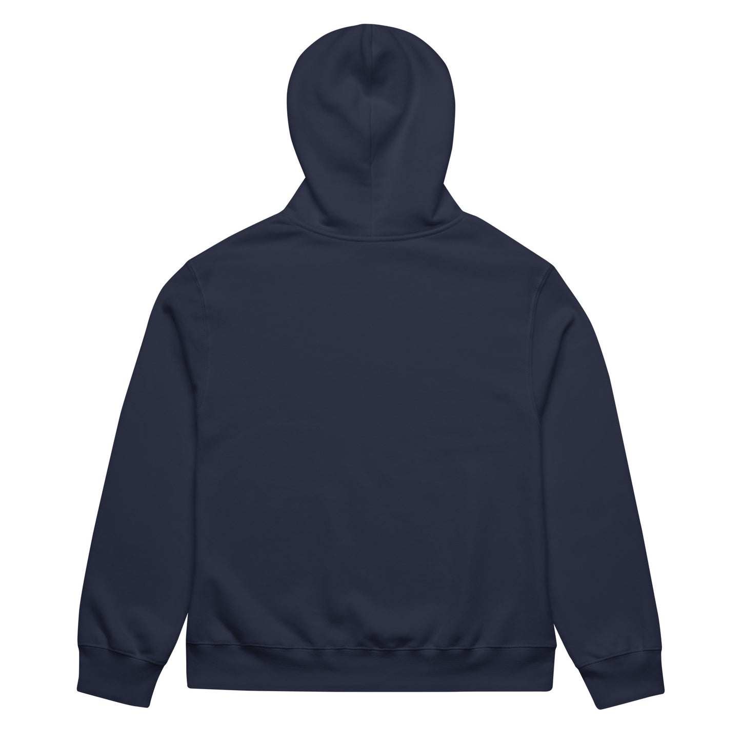 Navy-Stay Weird Graffiti Throwie Hoodie by Monsterinho from B.Different Clothing, back view, graffiti-inspired streetwear, oversized heavyweight