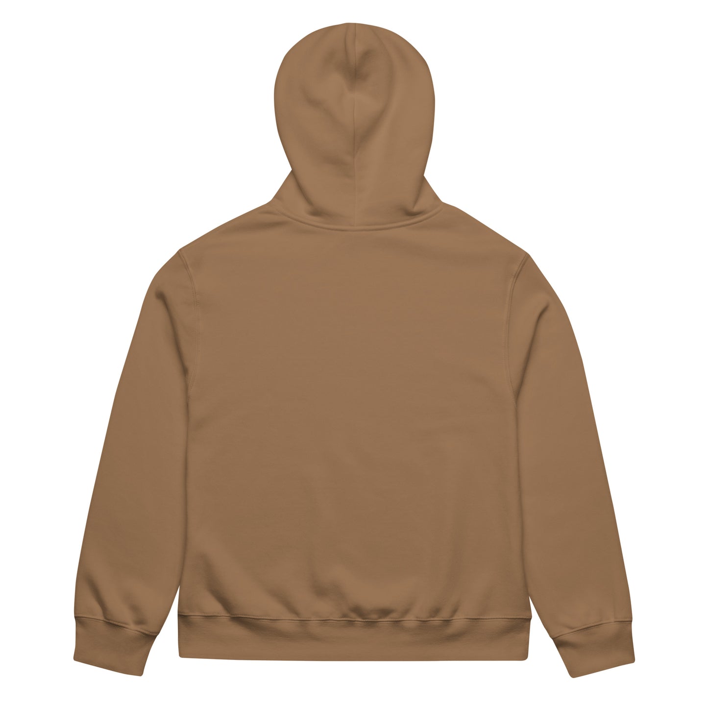 Brown-Loner Tag by Graffiti Dad Hoodie from B.Different Clothing, back view, graffiti-inspired streetwear, oversized heavyweight