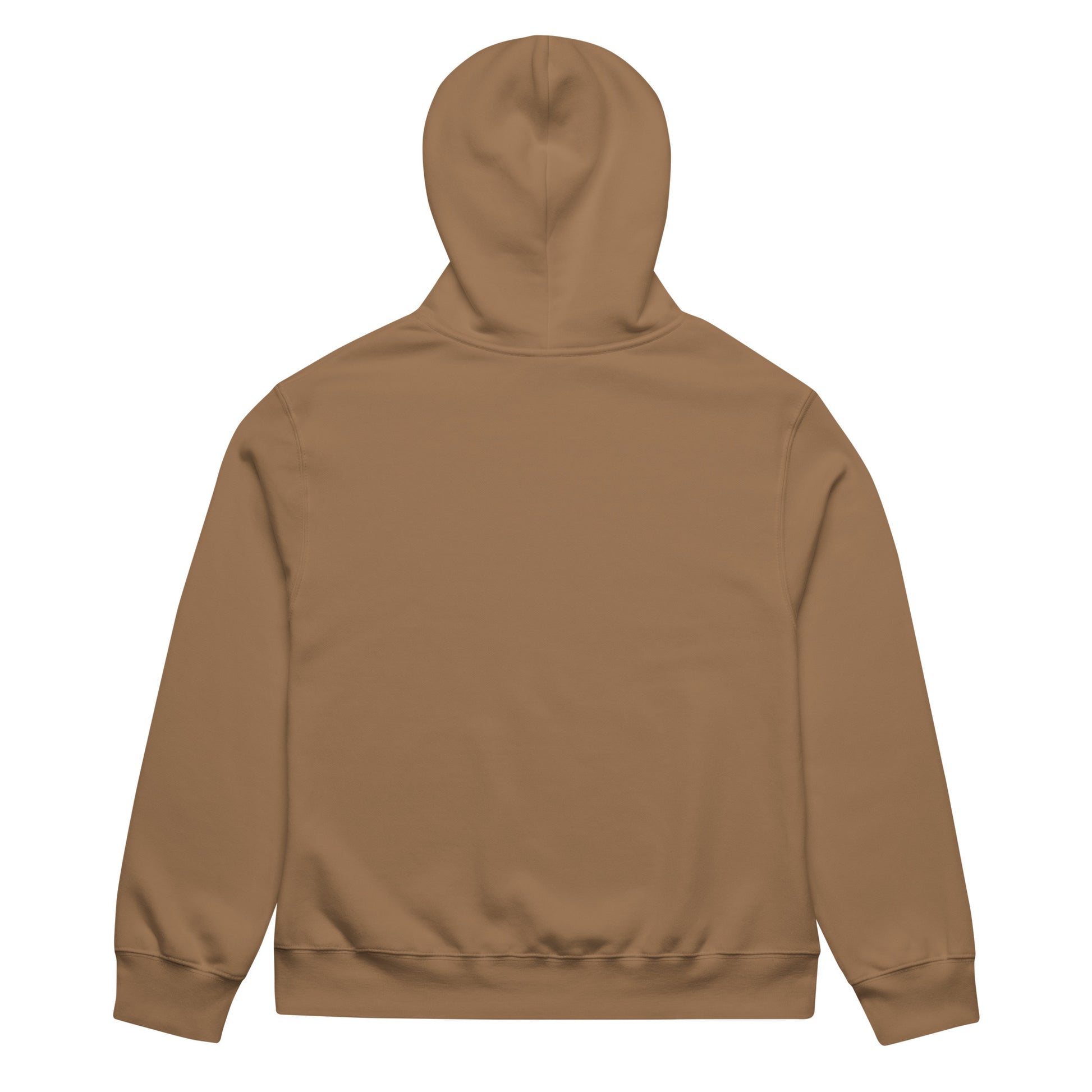 Brown-Loner Tag by Graffiti Dad Hoodie from B.Different Clothing, back view, graffiti-inspired streetwear, oversized heavyweight