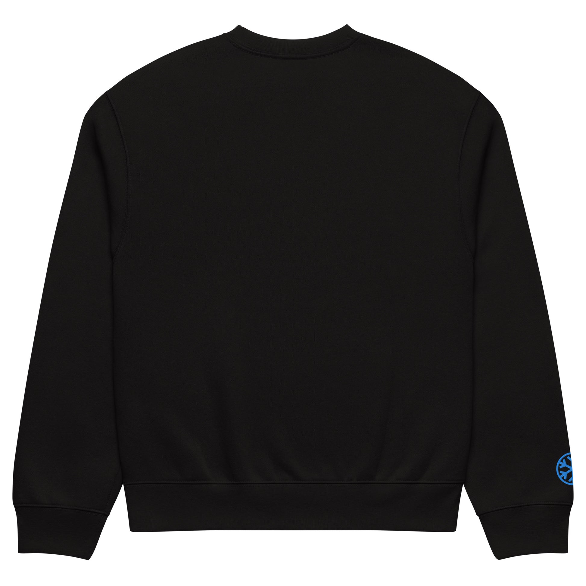 Black-Pixel Balaclava Graffiti Sweatshirt from B.Different Clothing, back view, graffiti-inspired streetwear, oversized heavyweight