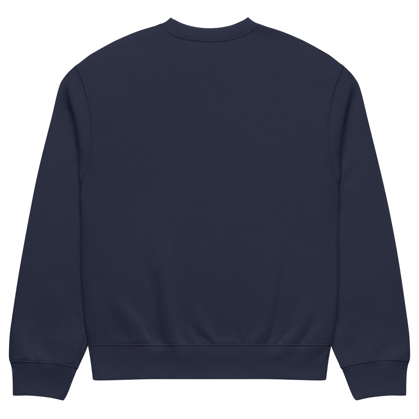 Navy-Loner Tag Sweatshirt by Graffiti Dad from B.Different Clothing, back view, graffiti-inspired streetwear, oversized heavyweight
