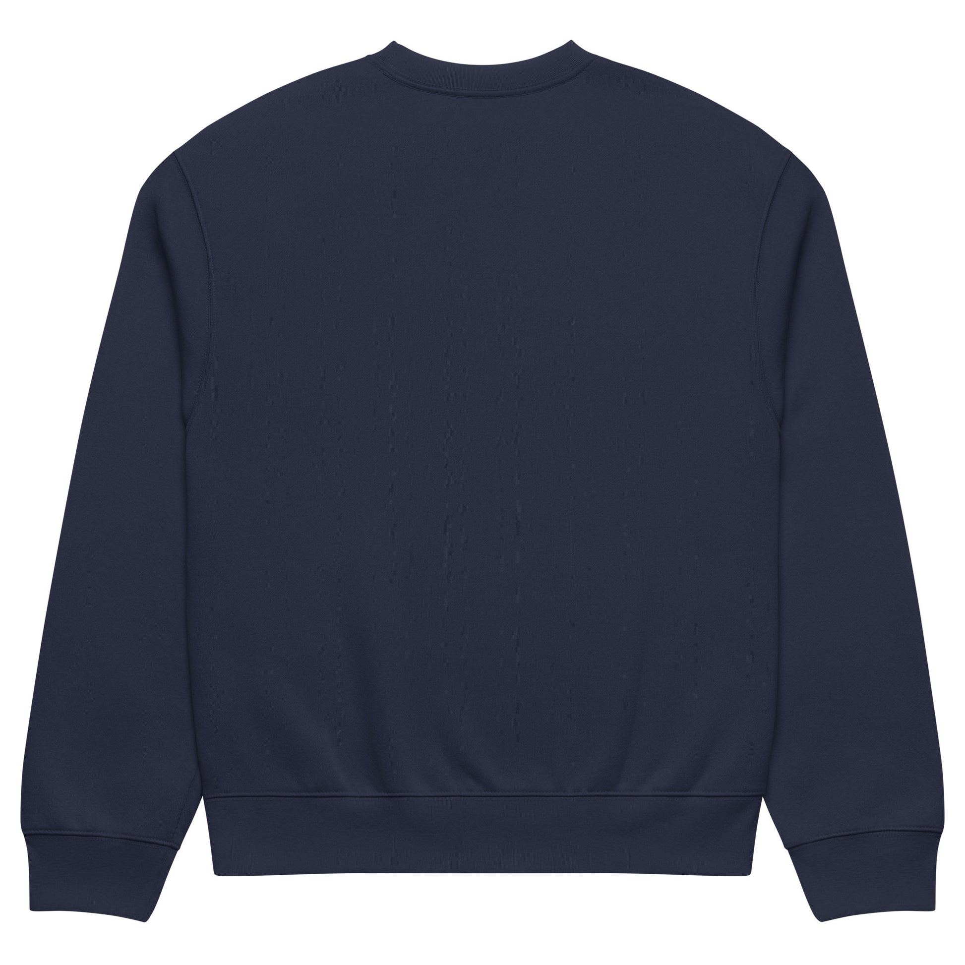 Navy-Loner Tag Sweatshirt by Graffiti Dad from B.Different Clothing, back view, graffiti-inspired streetwear, oversized heavyweight
