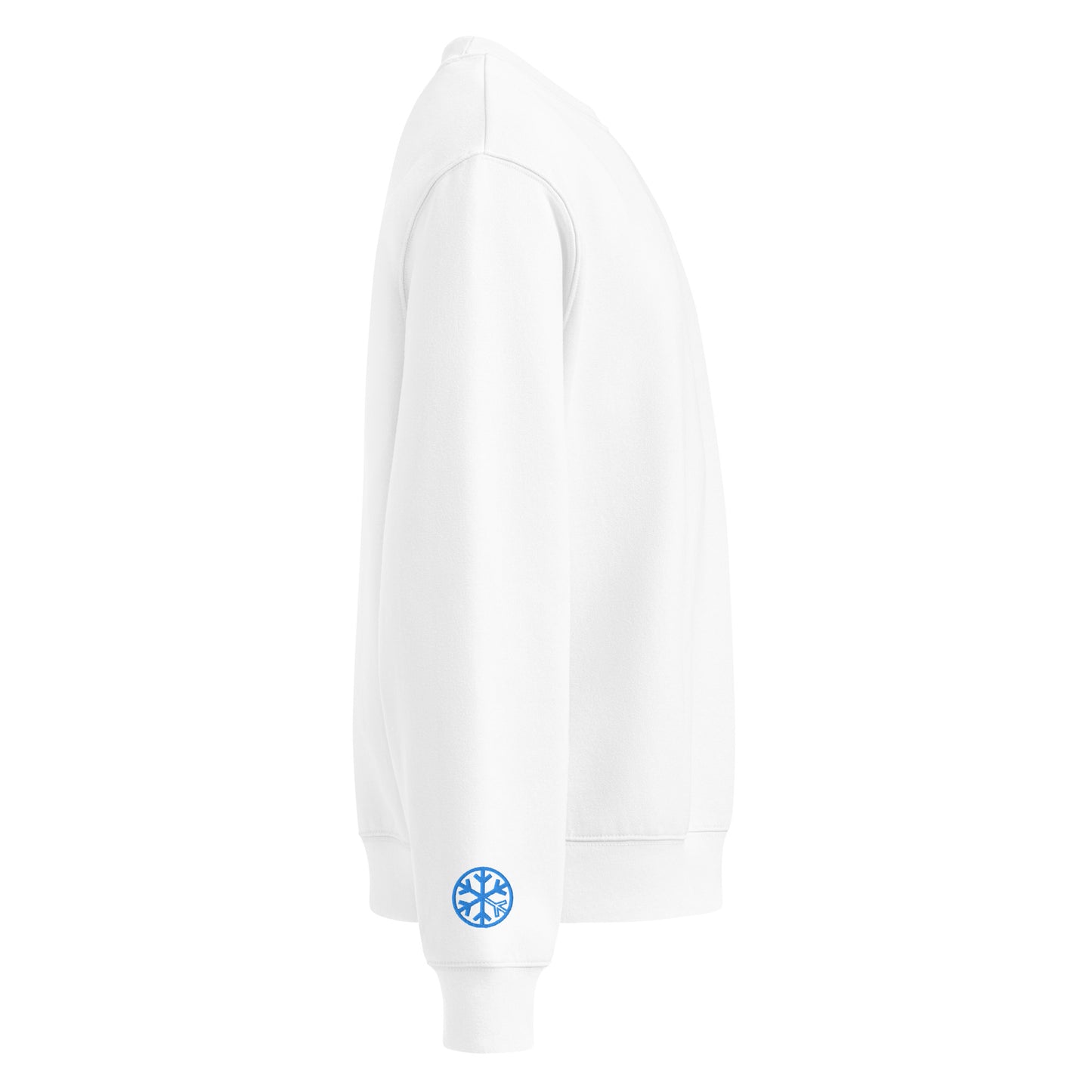 White-Pixel Balaclava Graffiti Sweatshirt from B.Different Clothing, side view, graffiti-inspired streetwear, oversized heavyweight