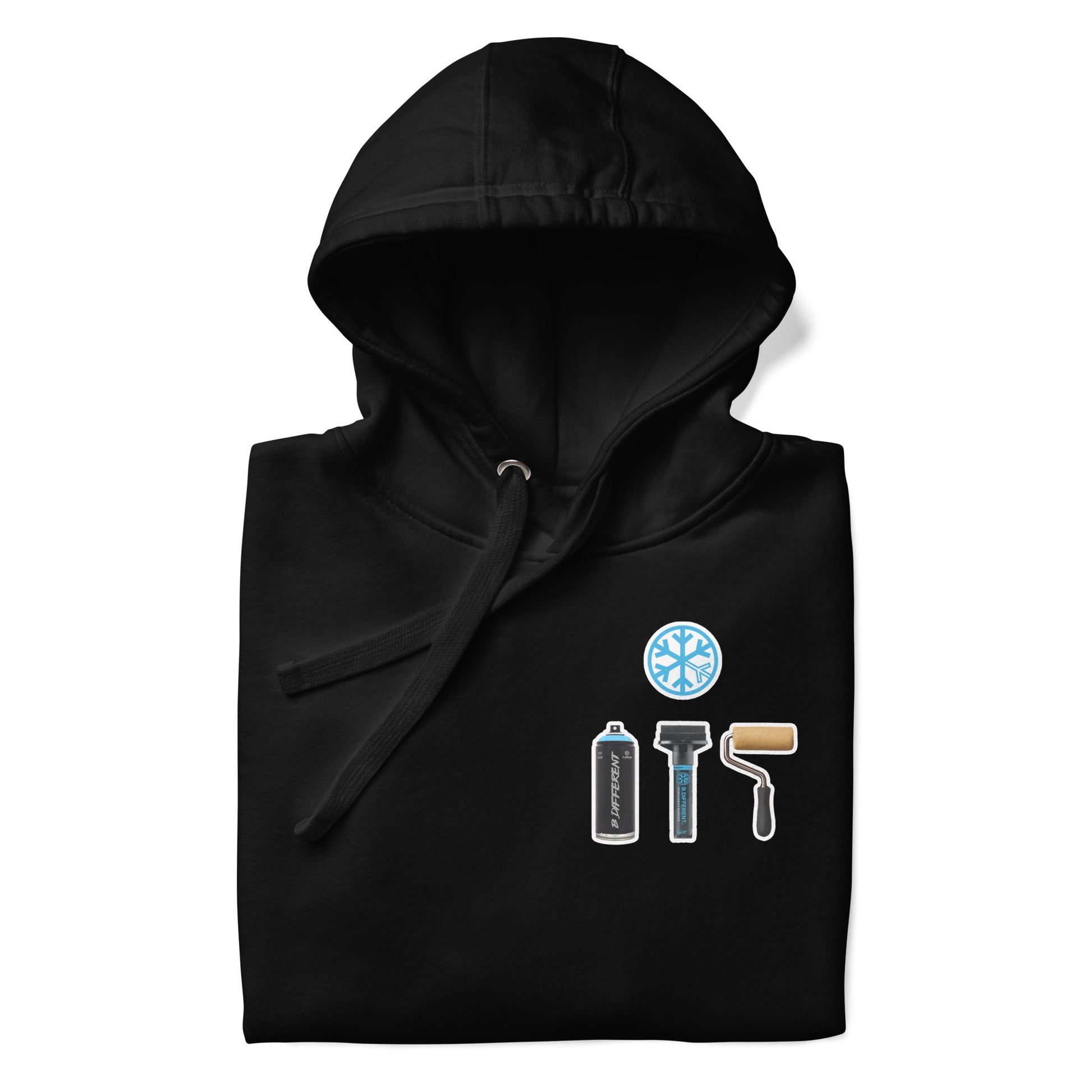 black-graffiti-artist-action-figure-hoodie-front-by-b.different-clothing-graffiti-inspired-independent-streetwear-brand