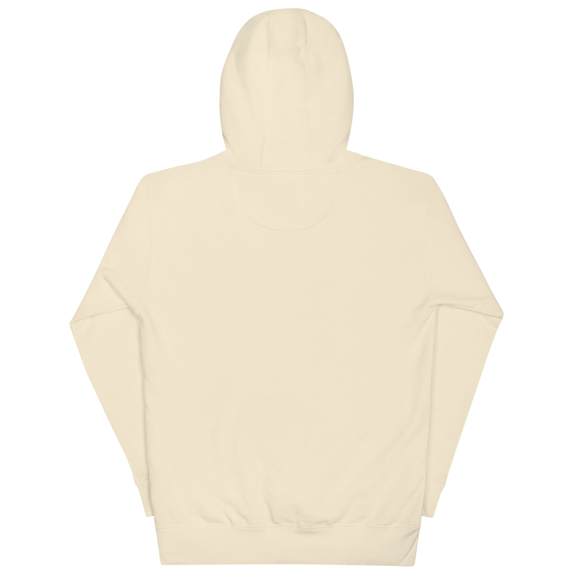 Beige-Outcast Graffiti Tag Hoodie from B.Different Clothing, back view, graffiti-inspired streetwear