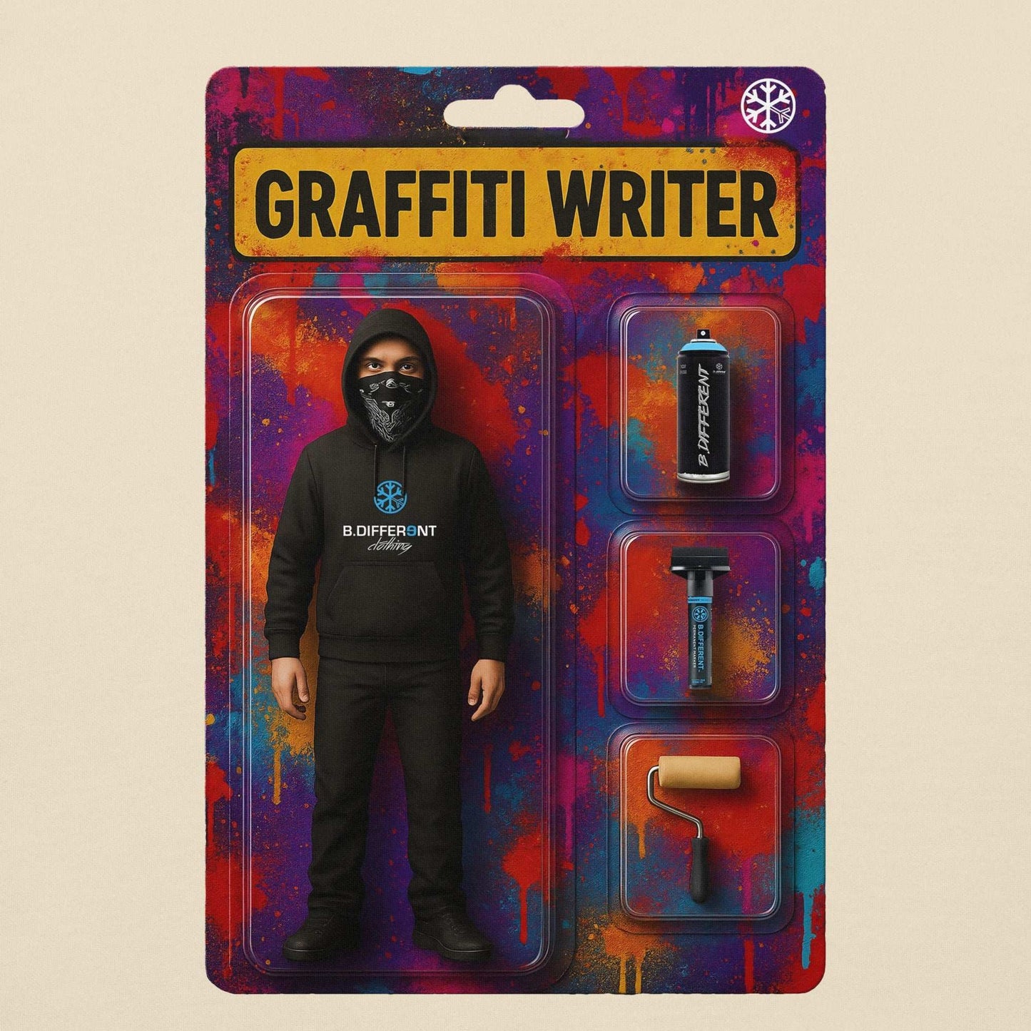 beige-graffiti-artist-action-figure-hoodie-back-by-b.different-clothing-graffiti-inspired-independent-streetwear-brand
