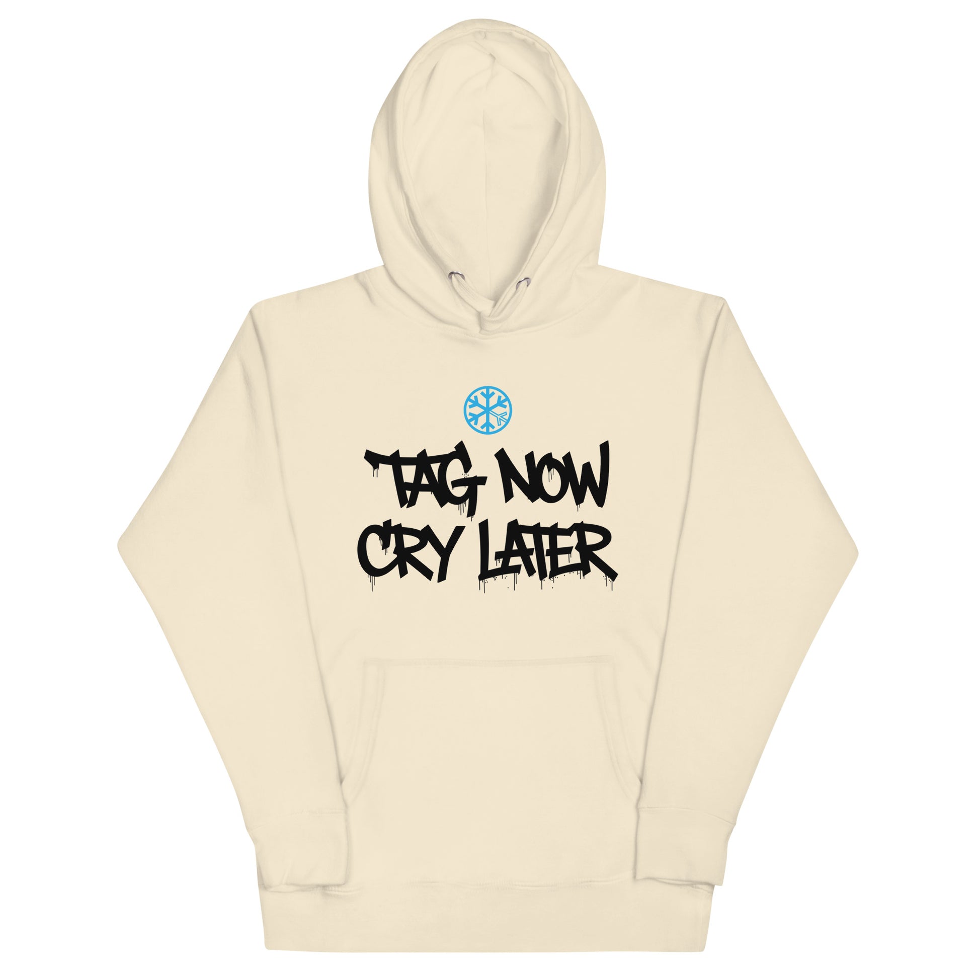 beige-tag-now-cry-later-graffiti-tag-hoodie-front-by-b.different-clothing-graffiti-inspired-independent-streetwear-brand