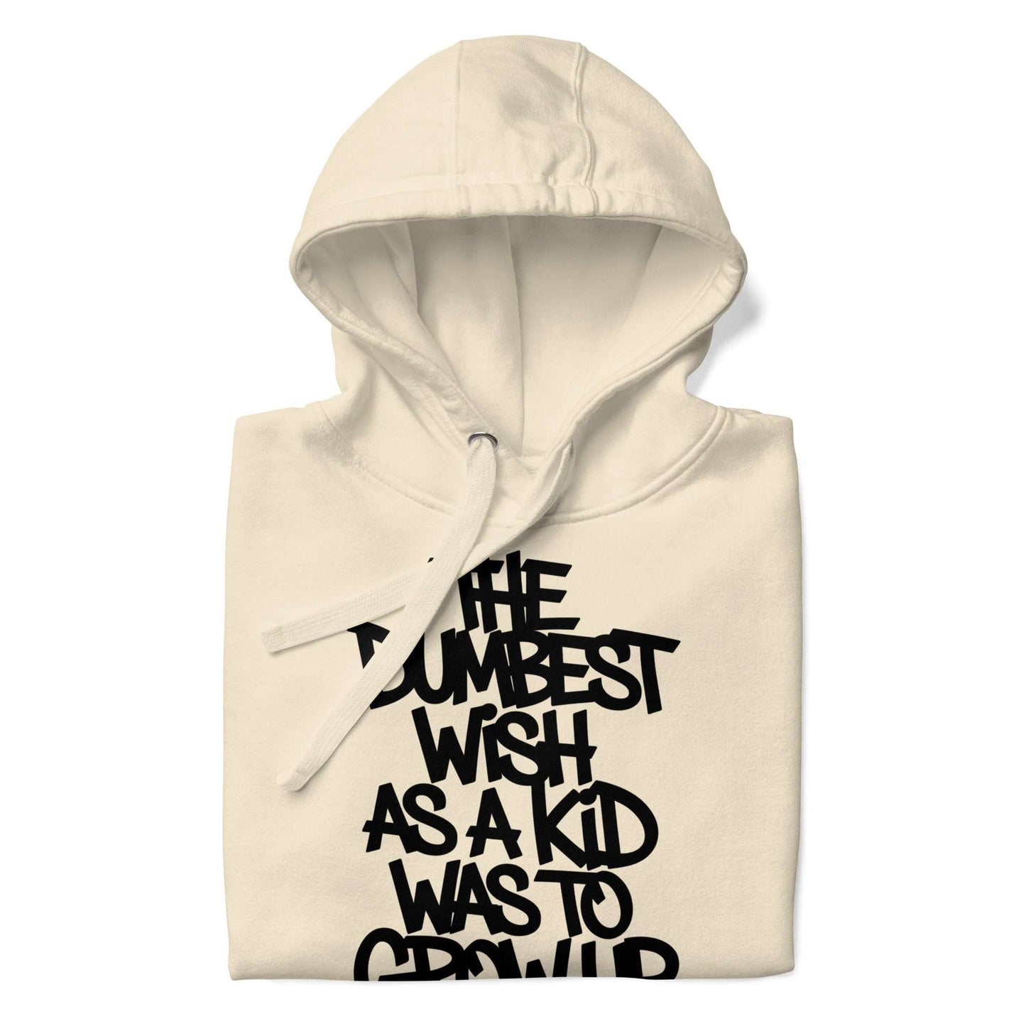beige-the-dumbest-wish-graffiti-tag-hoodie-front-by-b.different-clothing-graffiti-inspired-independent-streetwear-brand