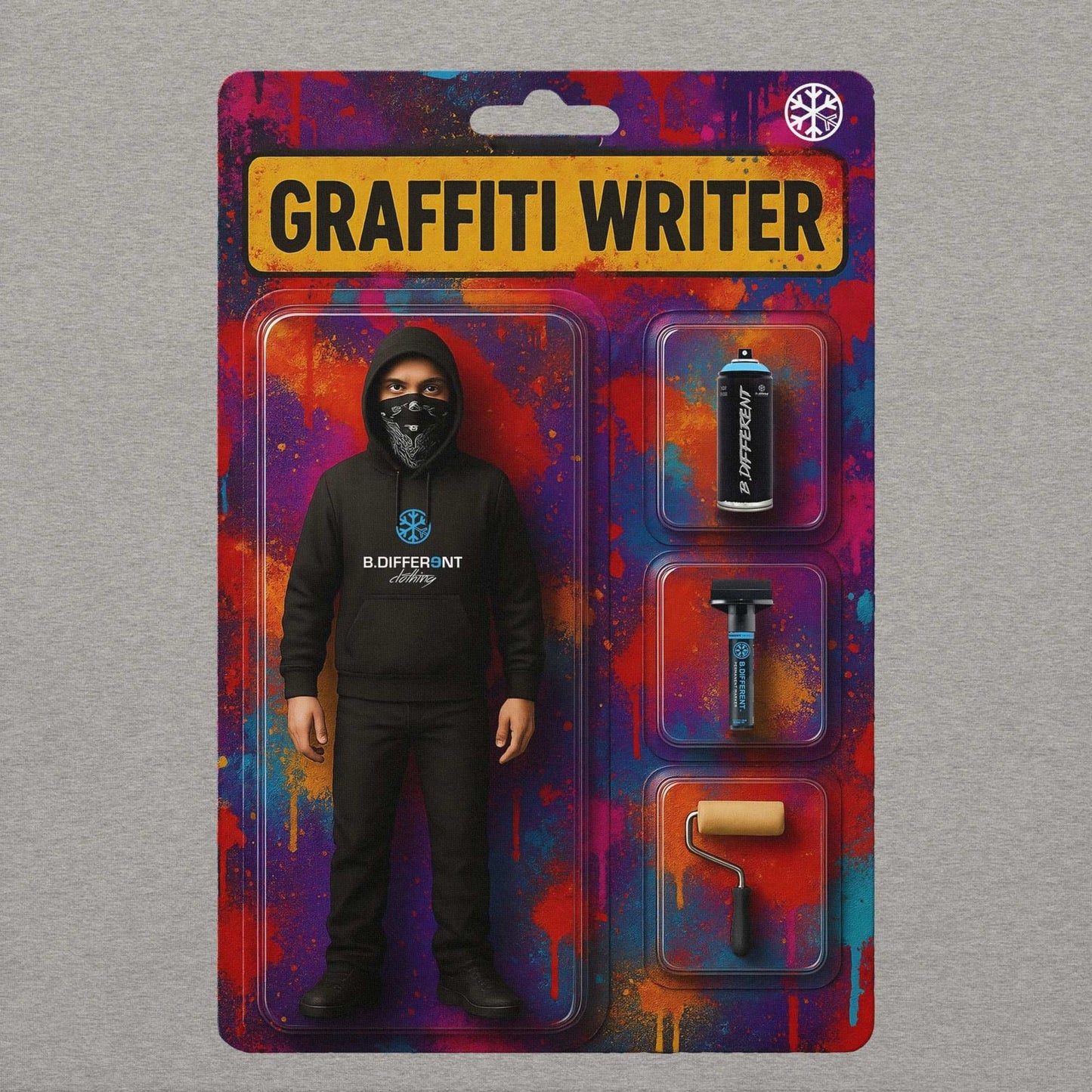 gray-graffiti-artist-action-figure-hoodie-back-by-b.different-clothing-graffiti-inspired-independent-streetwear-brand