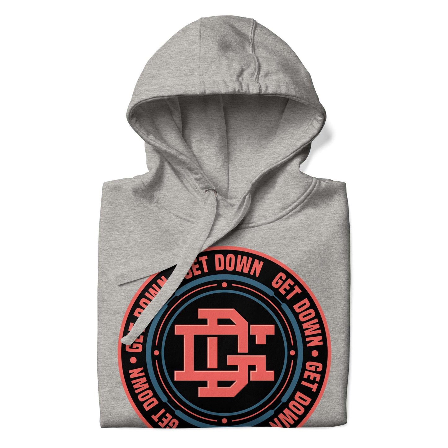 gray-get-down-logo-hoodie-front-by-b.different-clothing-graffiti-inspired-independent-streetwear-brand