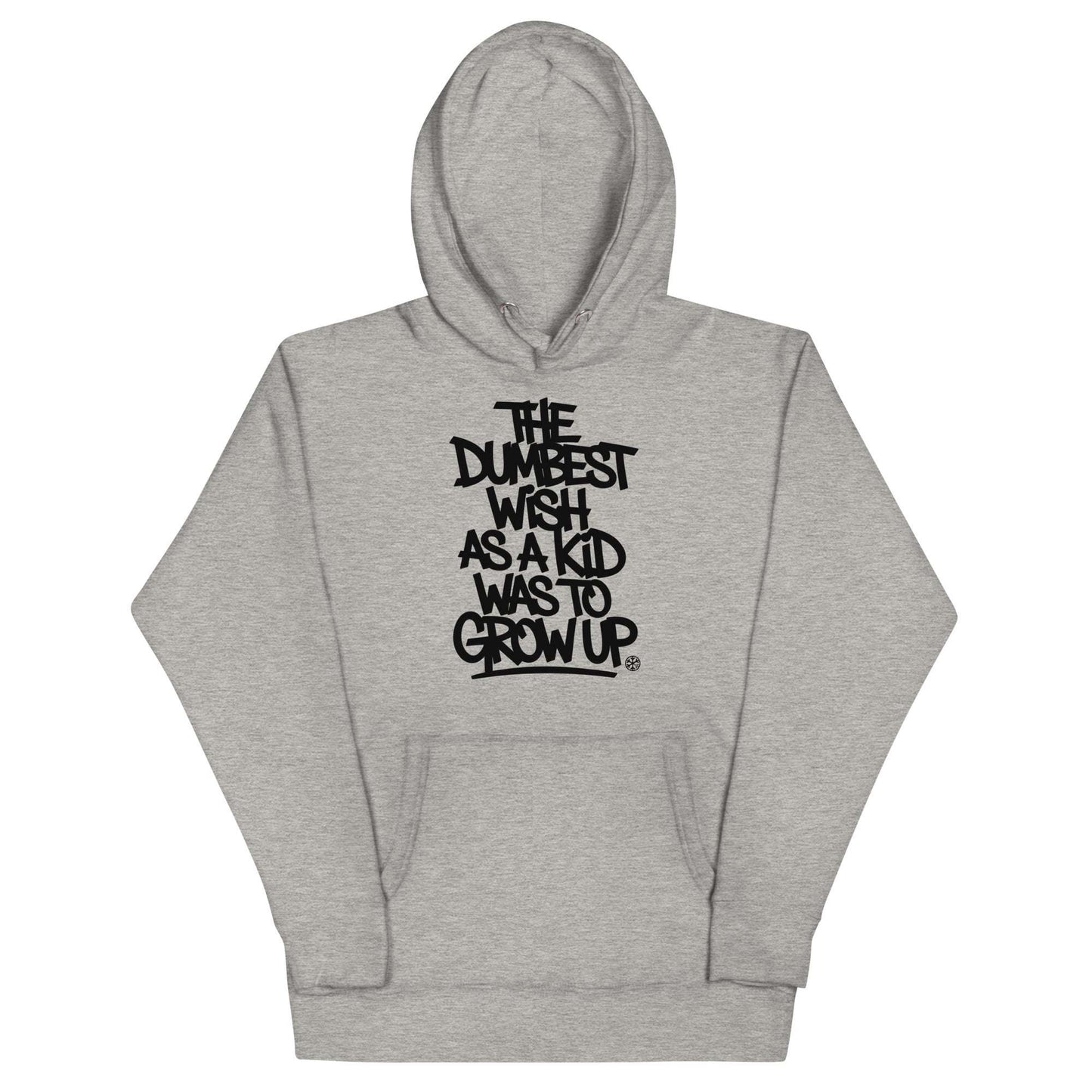 gray-the-dumbest-wish-graffiti-tag-hoodie-front-by-b.different-clothing-graffiti-inspired-independent-streetwear-brand