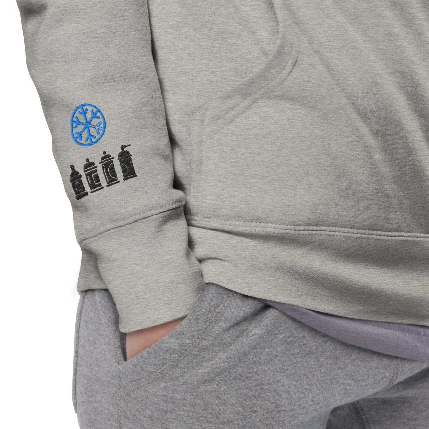 gray-get-down-logo-hoodie-detail-by-b.different-clothing-graffiti-inspired-independent-streetwear-brand