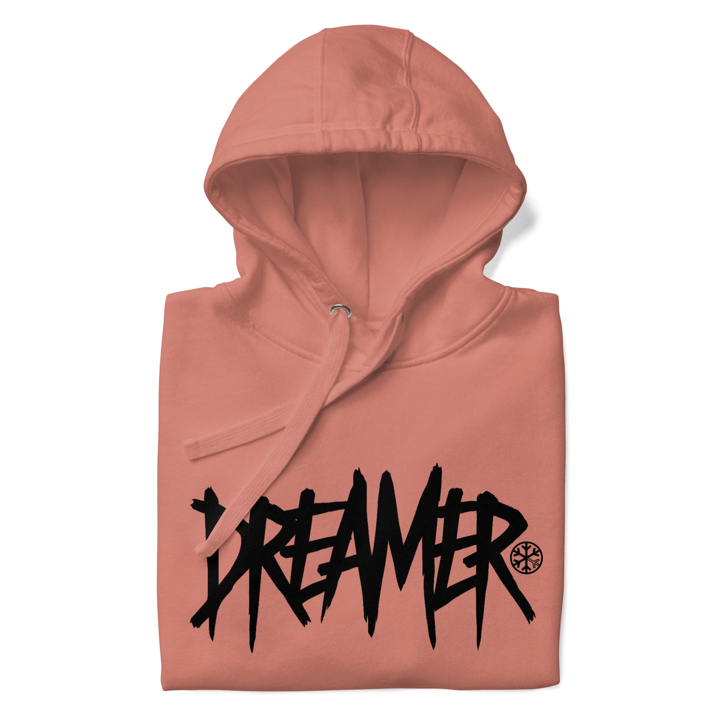 Pink-Dreamer Graffiti Tag Hoodie from B.Different Clothing, folded, graffiti-inspired streetwear